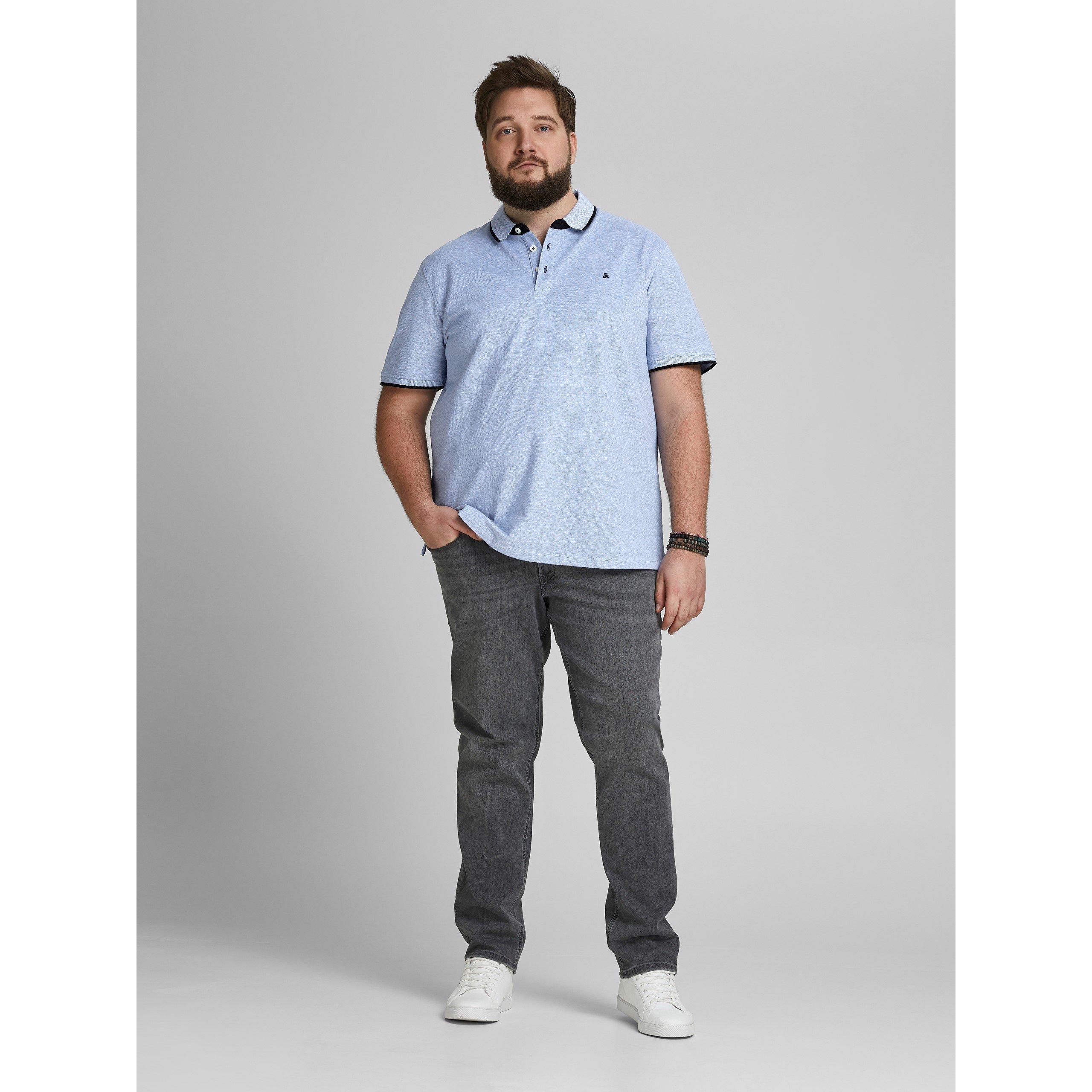 Blu cobalto brillante - Jack and Jones - Paulos Tipped Pique Short Sleeve Polo Shirt Mens Plus Size - 2