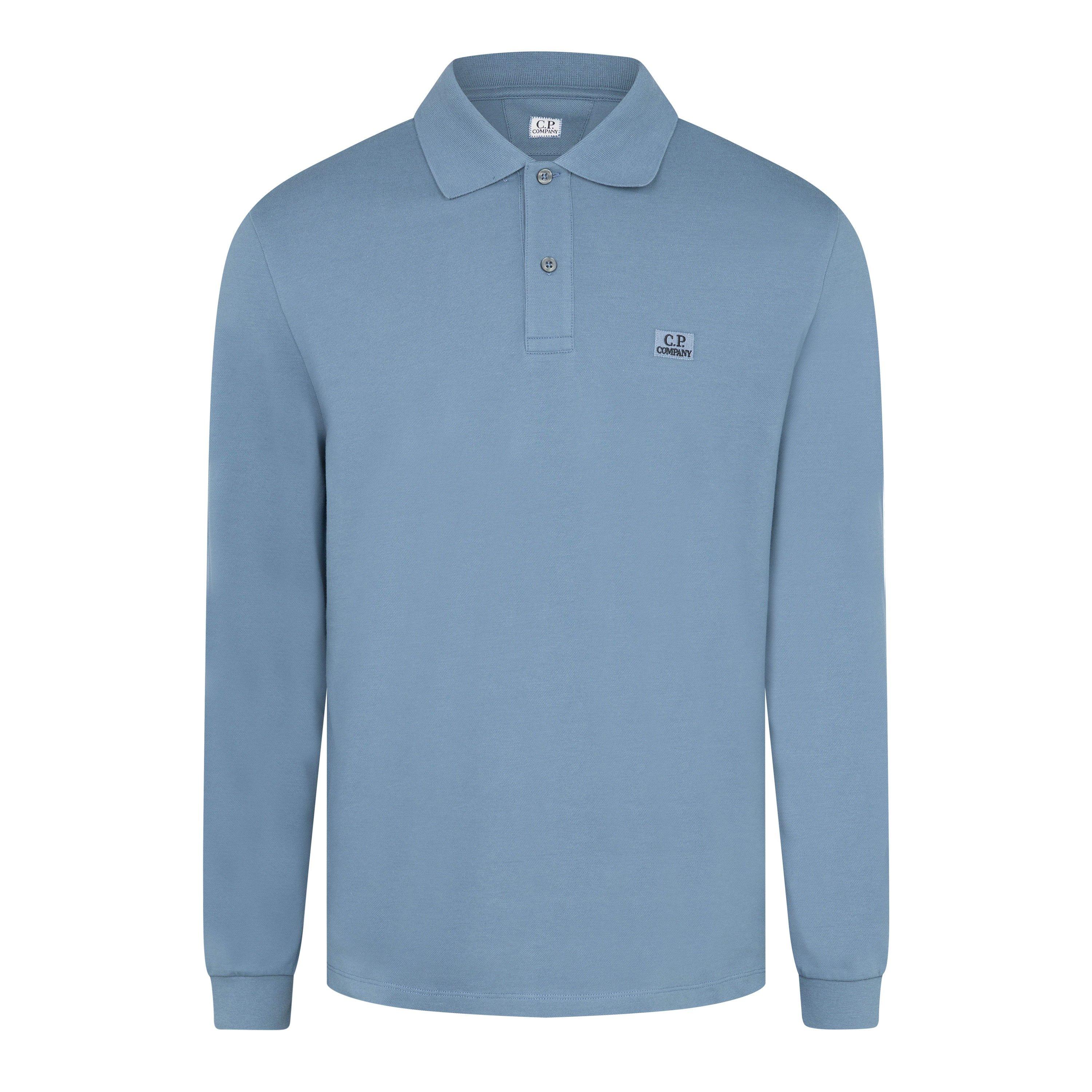 Cp Company Men's Cp Polo Long Sleeve - Blue 871 - 2XL (54)
