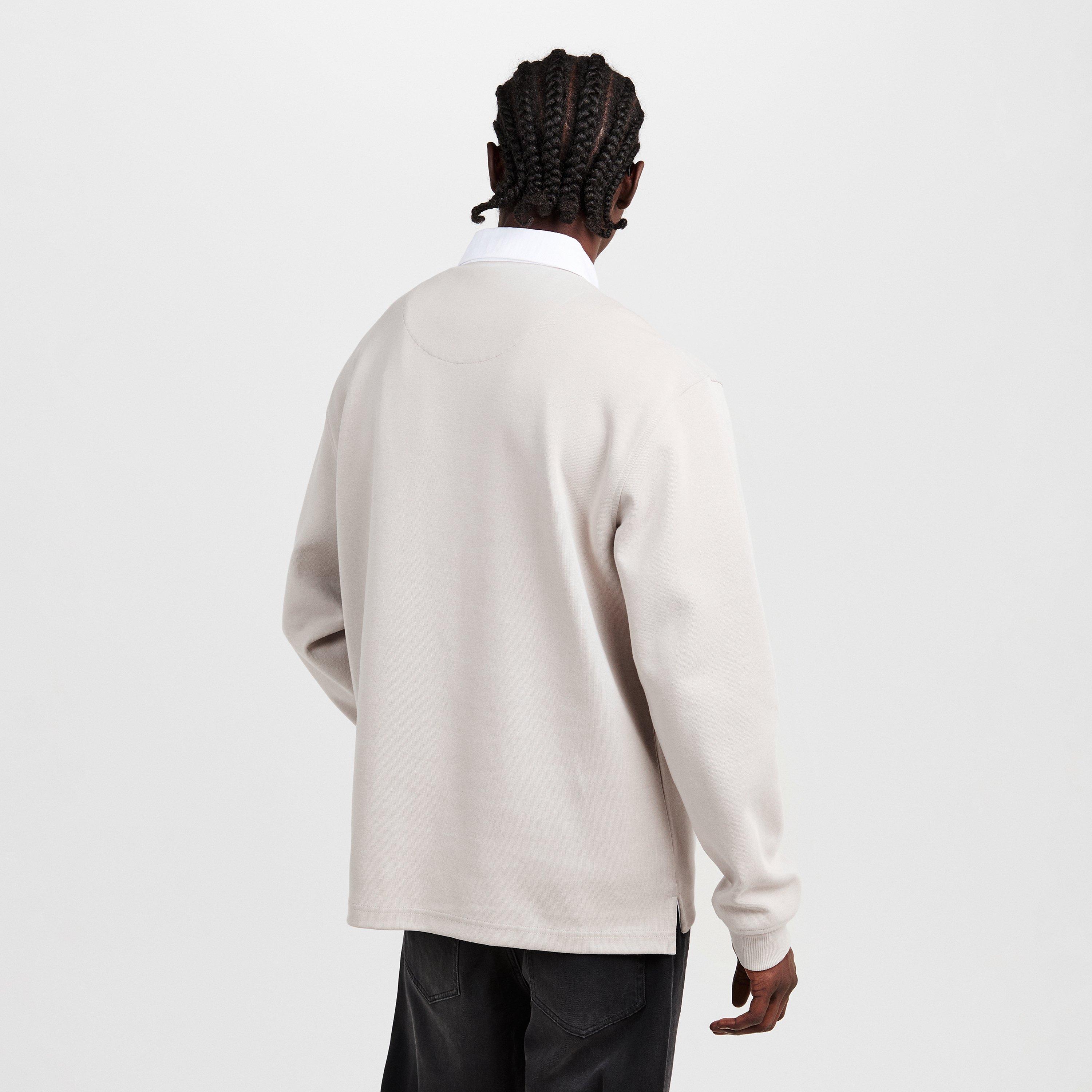 Grey 070 - Boss - Mens BOSS ORANGE Exis Long Sleeve Rugby Shirt - 4
