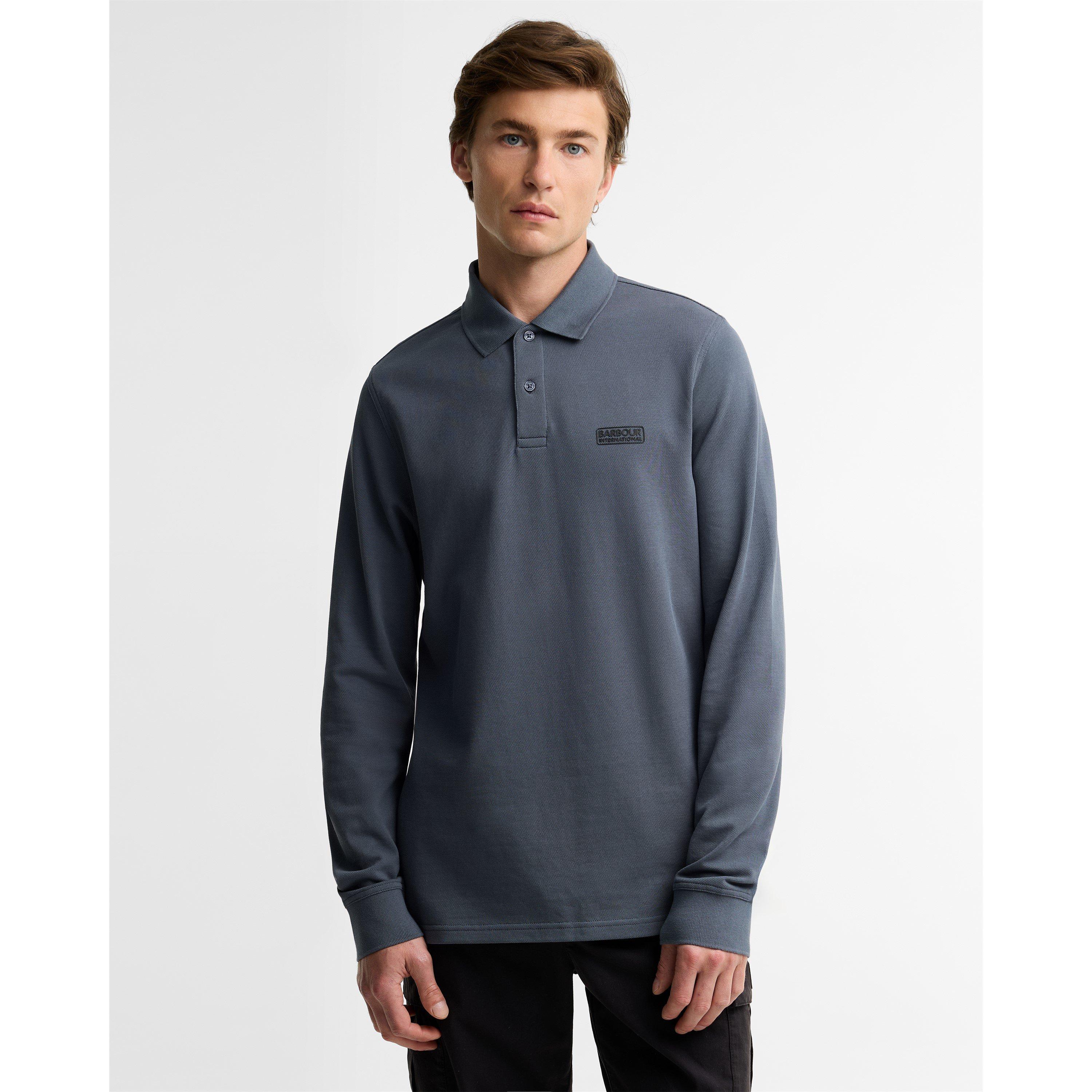 Washed Charcoal - Barbour International - B.Int Long Sleeve Po Sn64 - 3