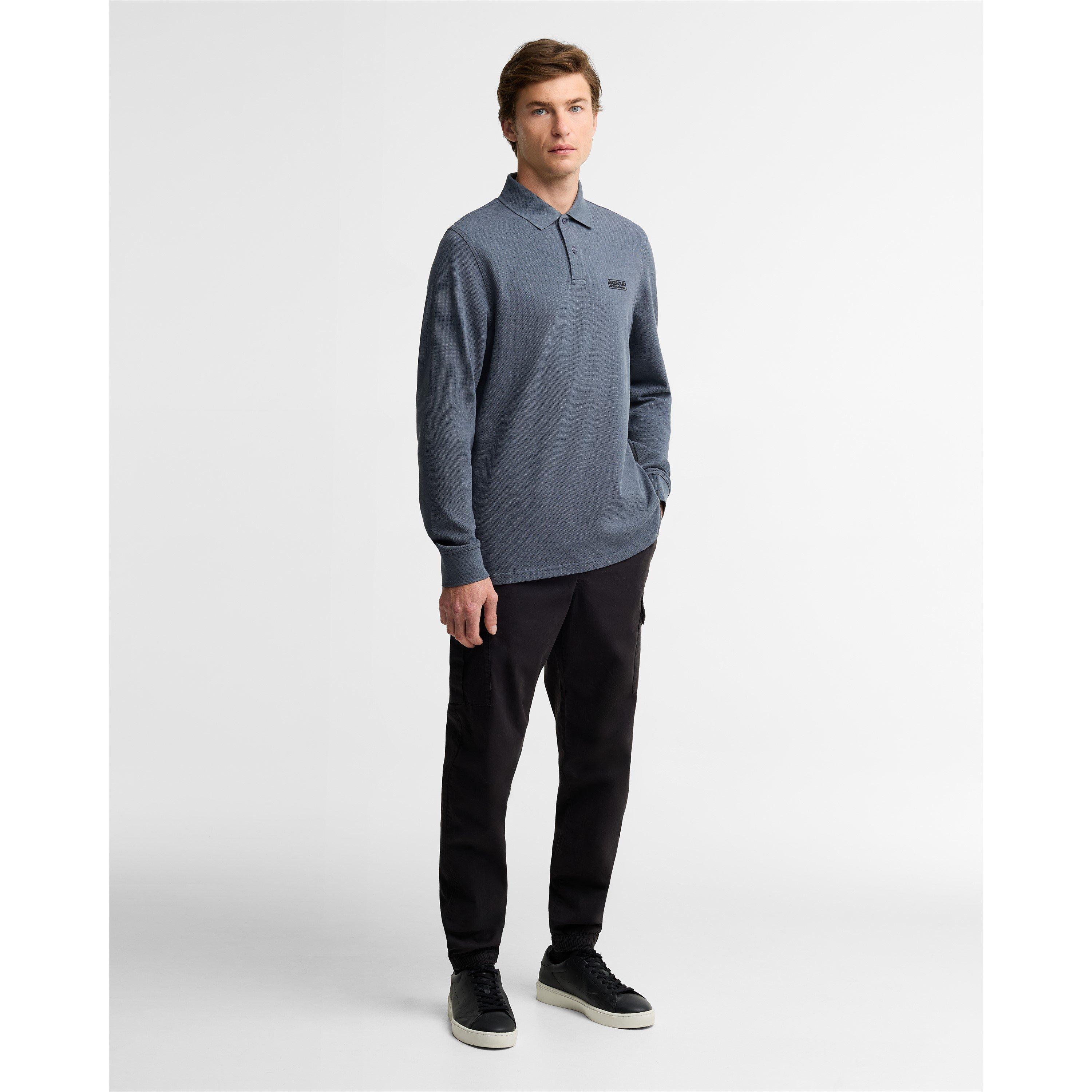 Washed Charcoal - Barbour International - B.Int Long Sleeve Po Sn64 - 7