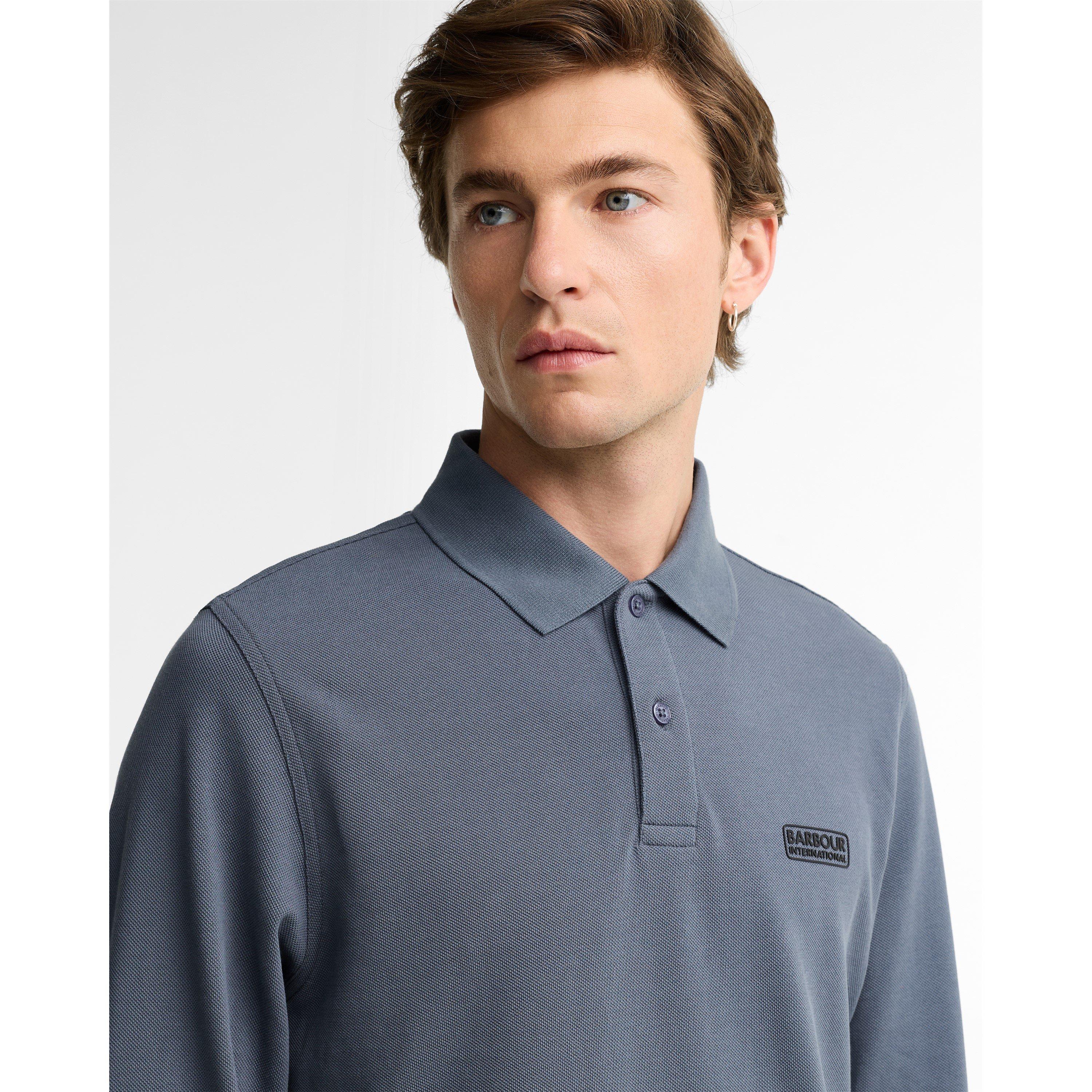 Washed Charcoal - Barbour International - B.Int Long Sleeve Po Sn64 - 9