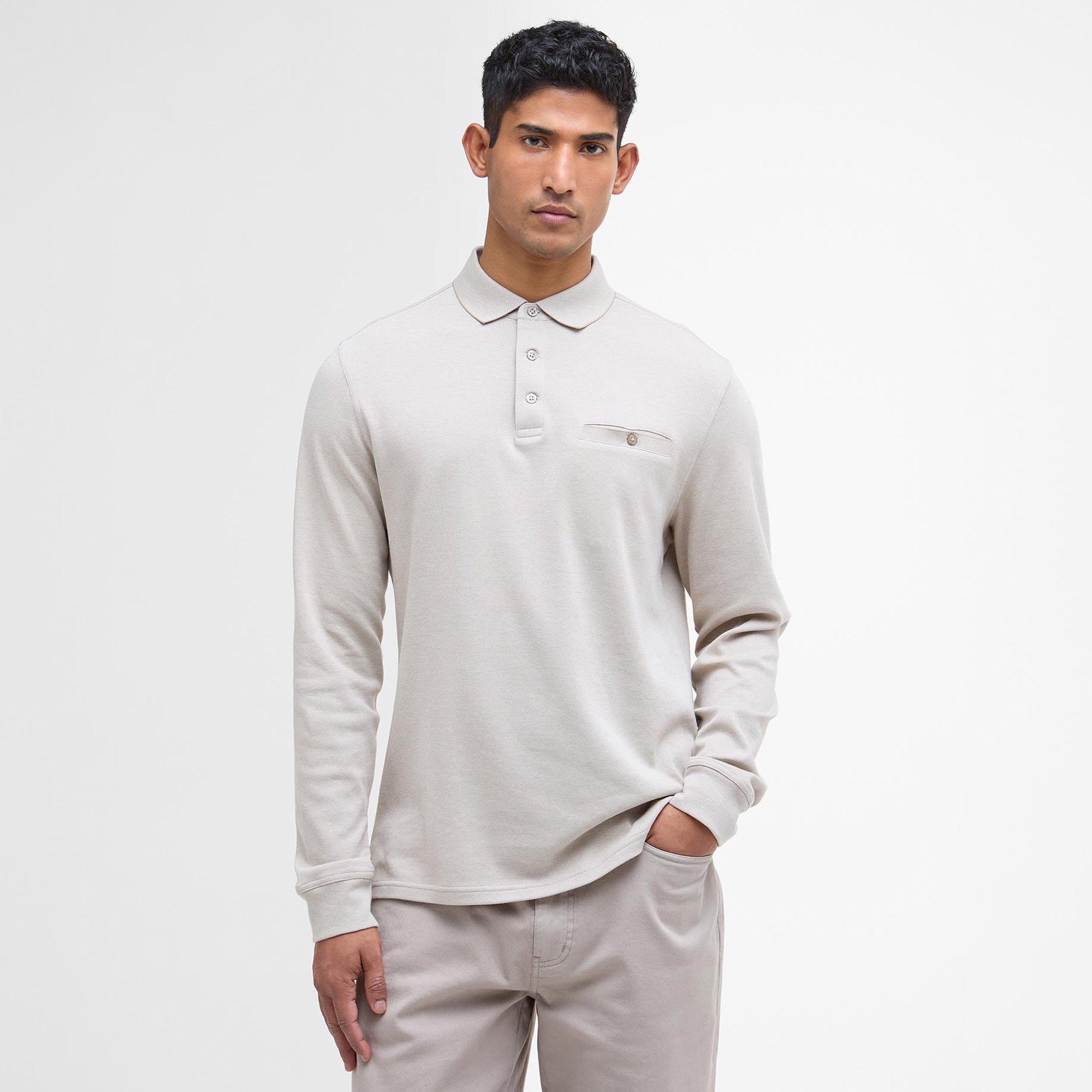 Stone ST17 - Barbour - Farmwell Tailored Long-Sleeved Polo Shirt - 2
