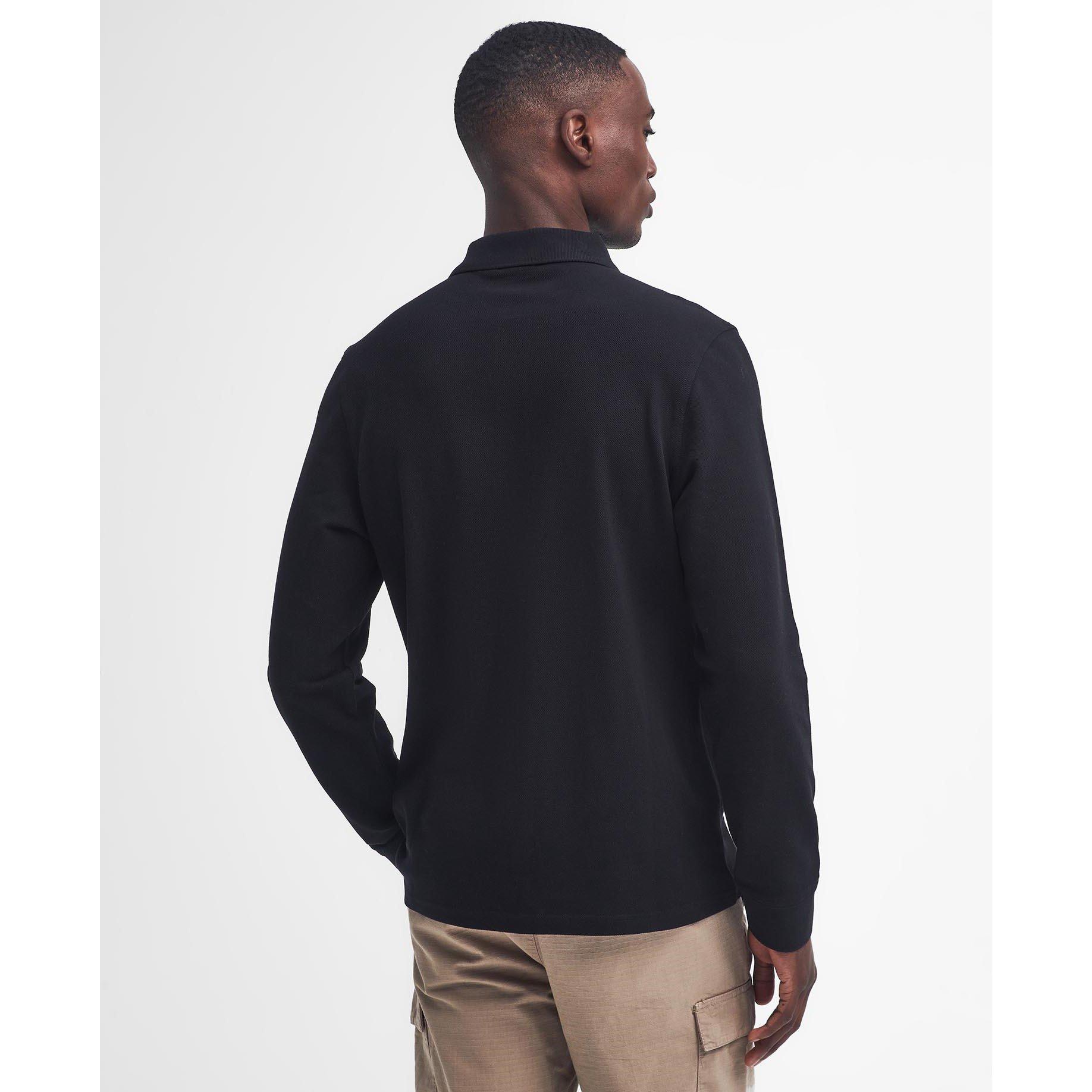 Black BK71 - Barbour International - Men's Long Sleeve Polo Shirt - 3