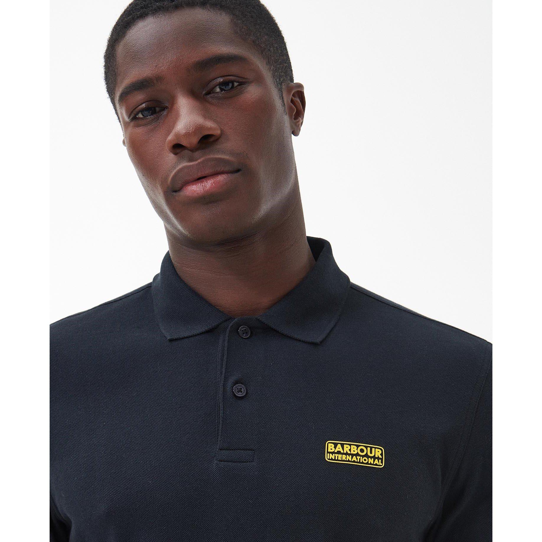 Black BK71 - Barbour International - Men's Long Sleeve Polo Shirt - 4