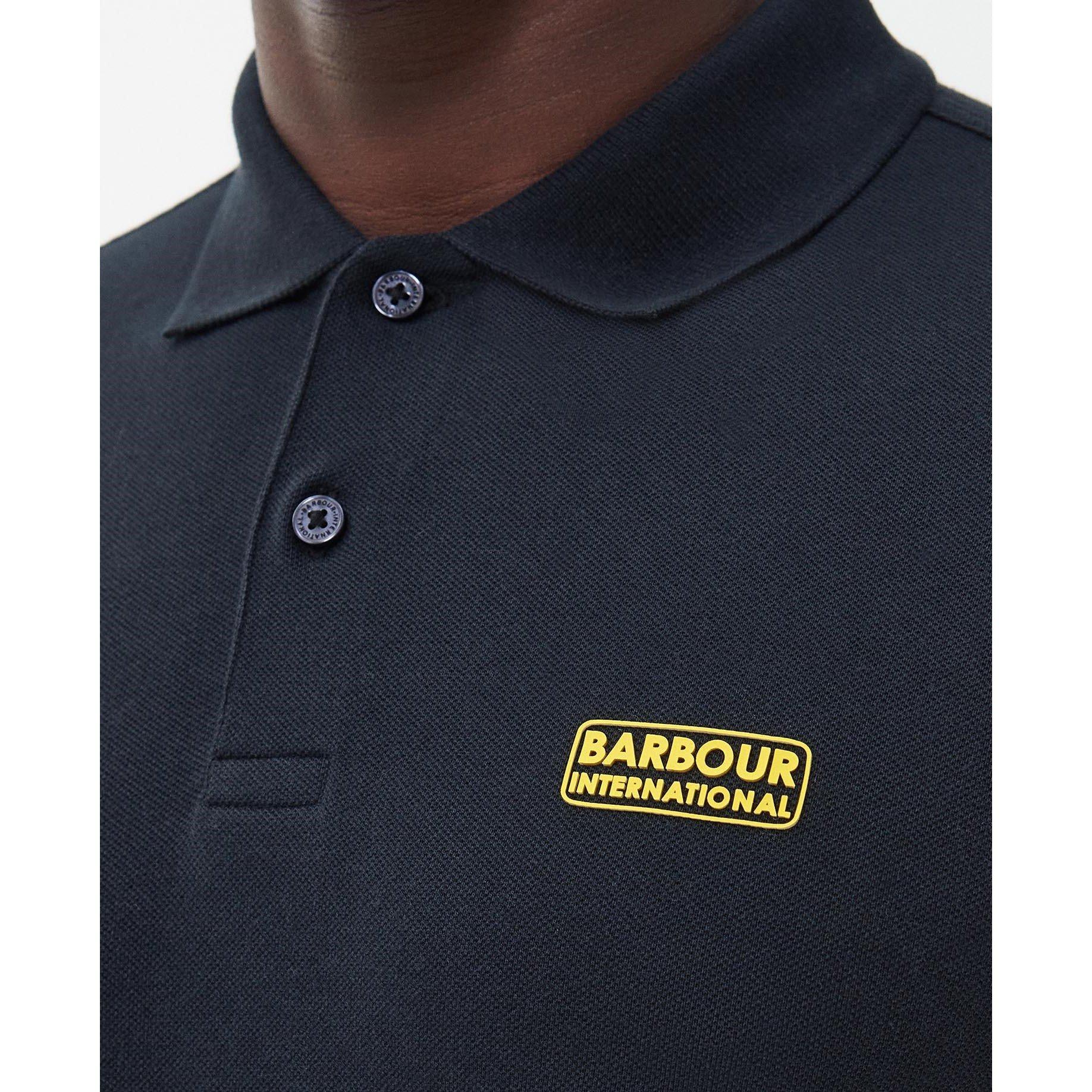 Black BK71 - Barbour International - Men's Long Sleeve Polo Shirt - 5