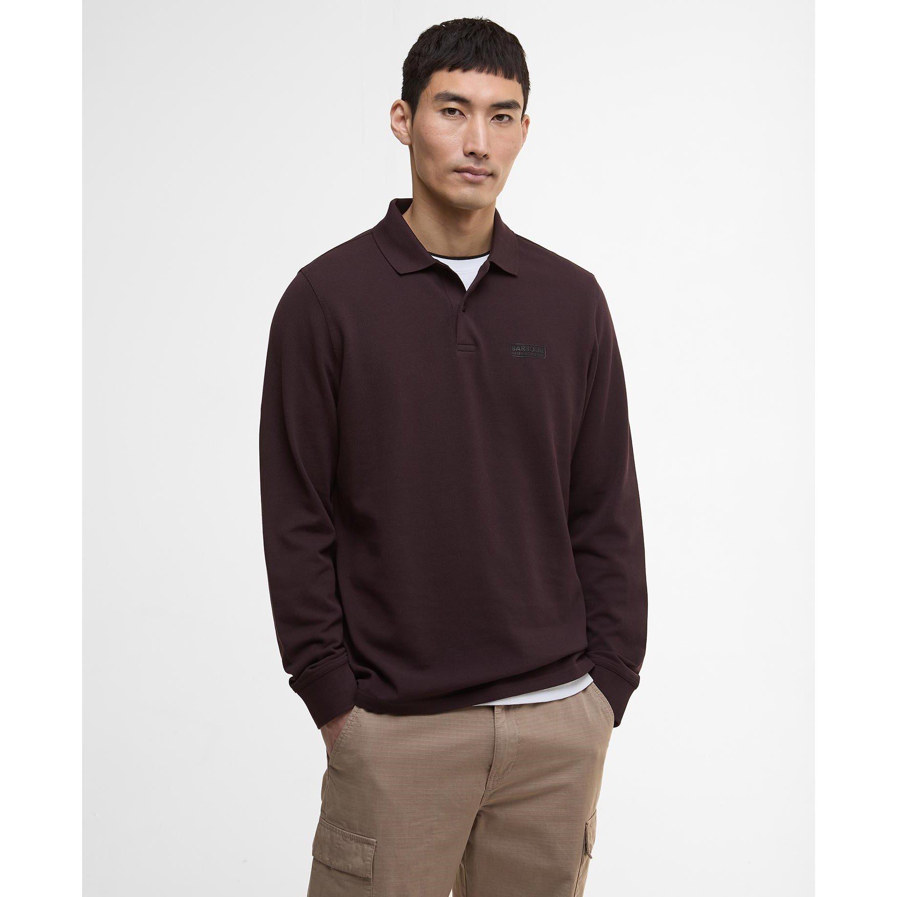Java Red BR19 - Barbour International - Men's Long Sleeve Polo Shirt - 2