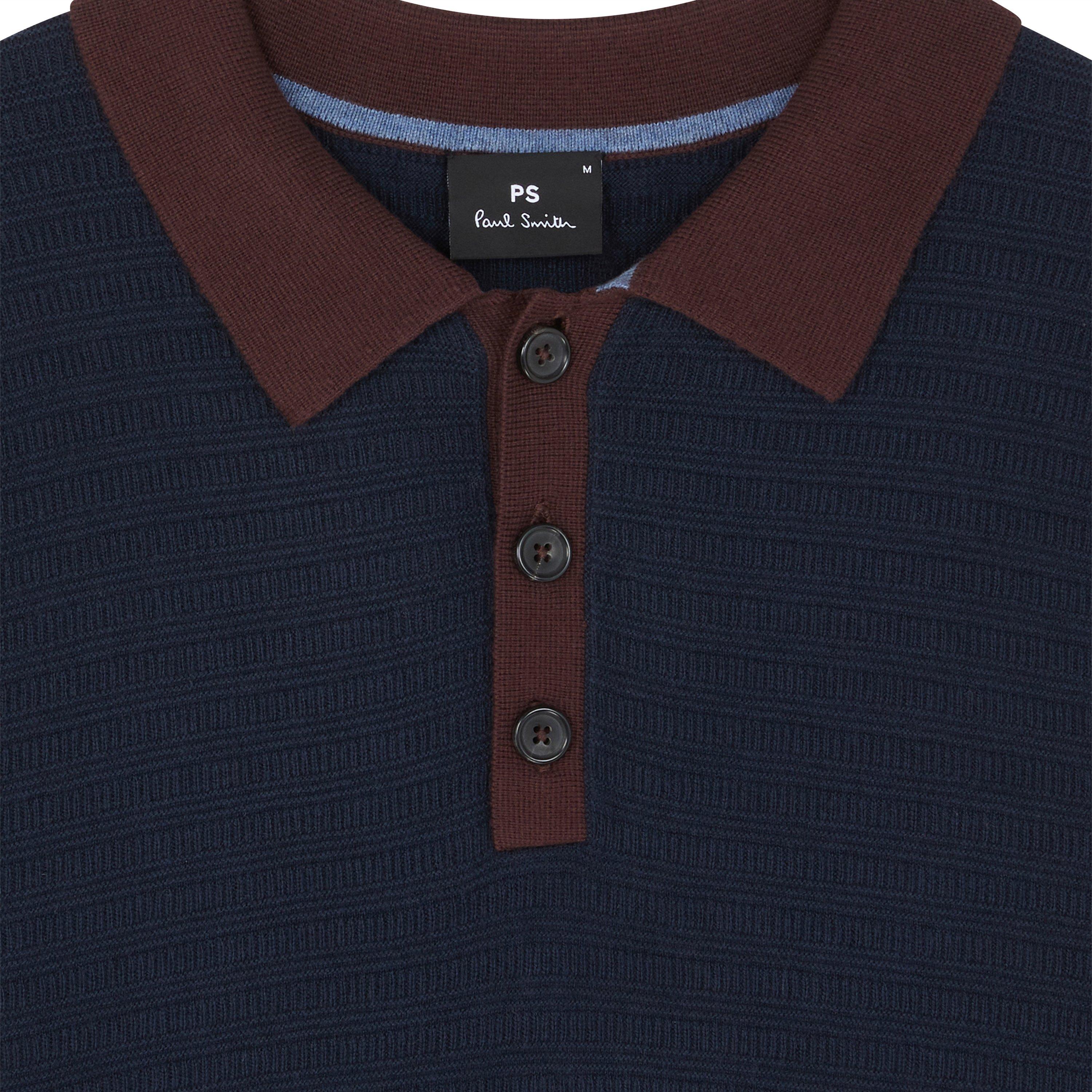 Blue 49 - PS Paul Smith - PS Knit LS Polo Sn54 - 5