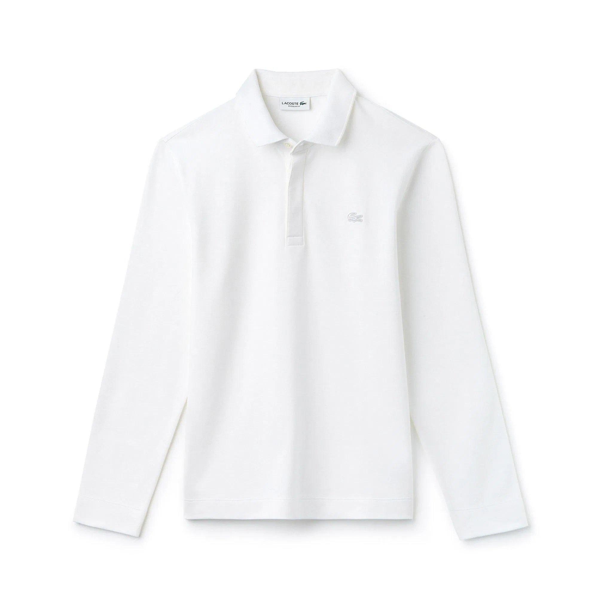 White - Lacoste - Men's Long-Sleeve Polo Shirt - 3