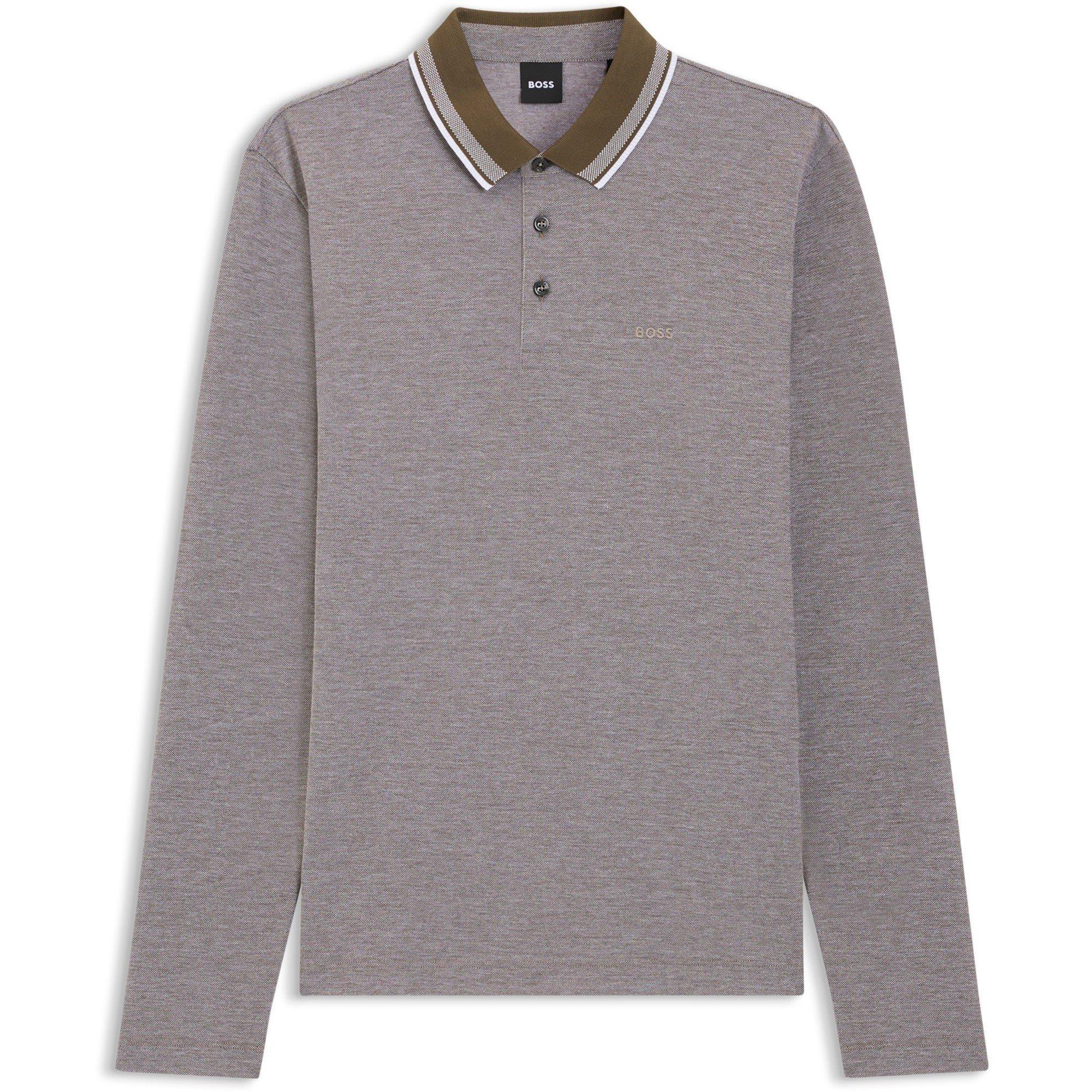 Open Green 342 - Boss - Pittman Long Sleeve Polo Shirt - 1