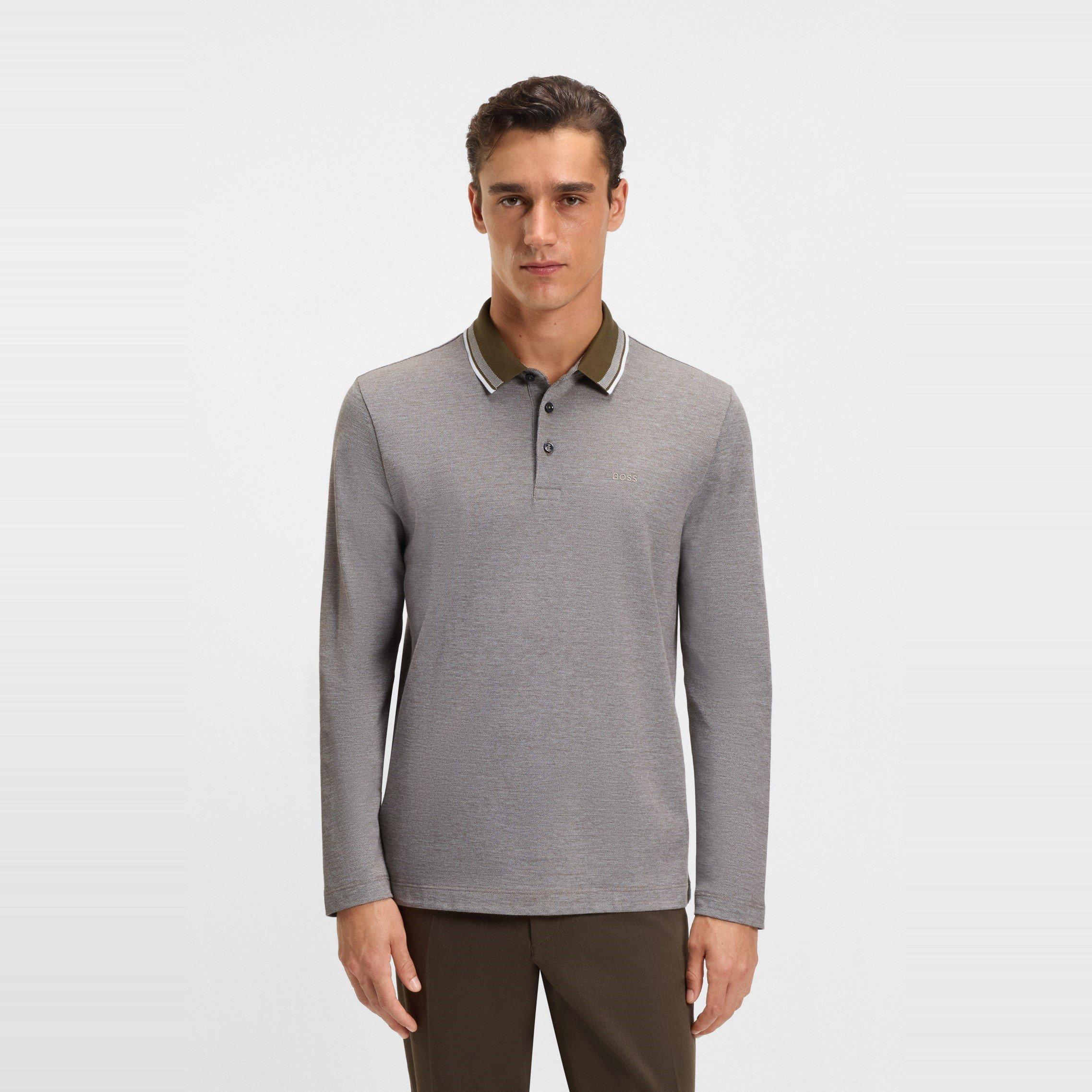 Open Green 342 - Boss - Pittman Long Sleeve Polo Shirt - 2