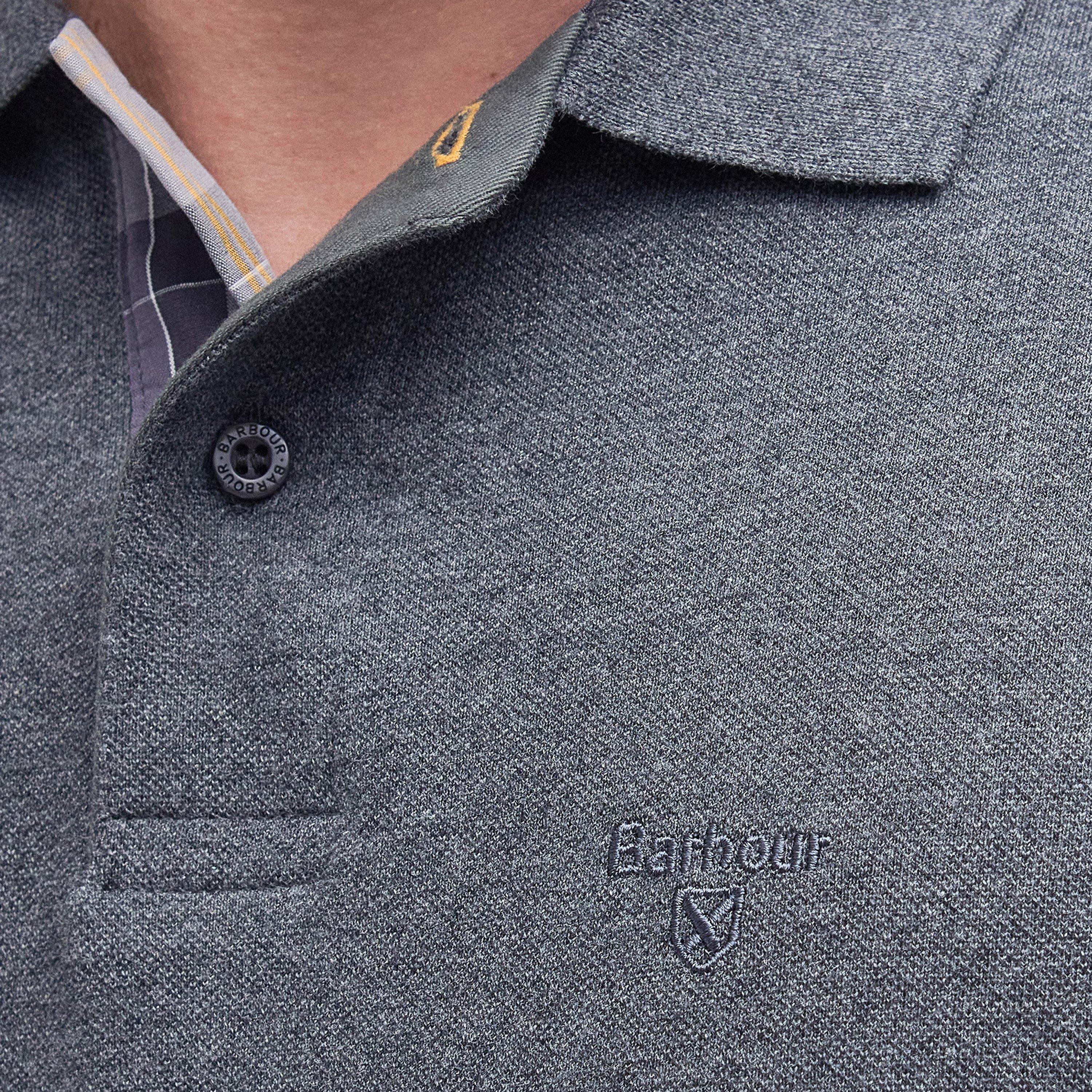 Slate Marl GY73 - Barbour - Mens Essentials Long Sleeve Polo Shirt - 5