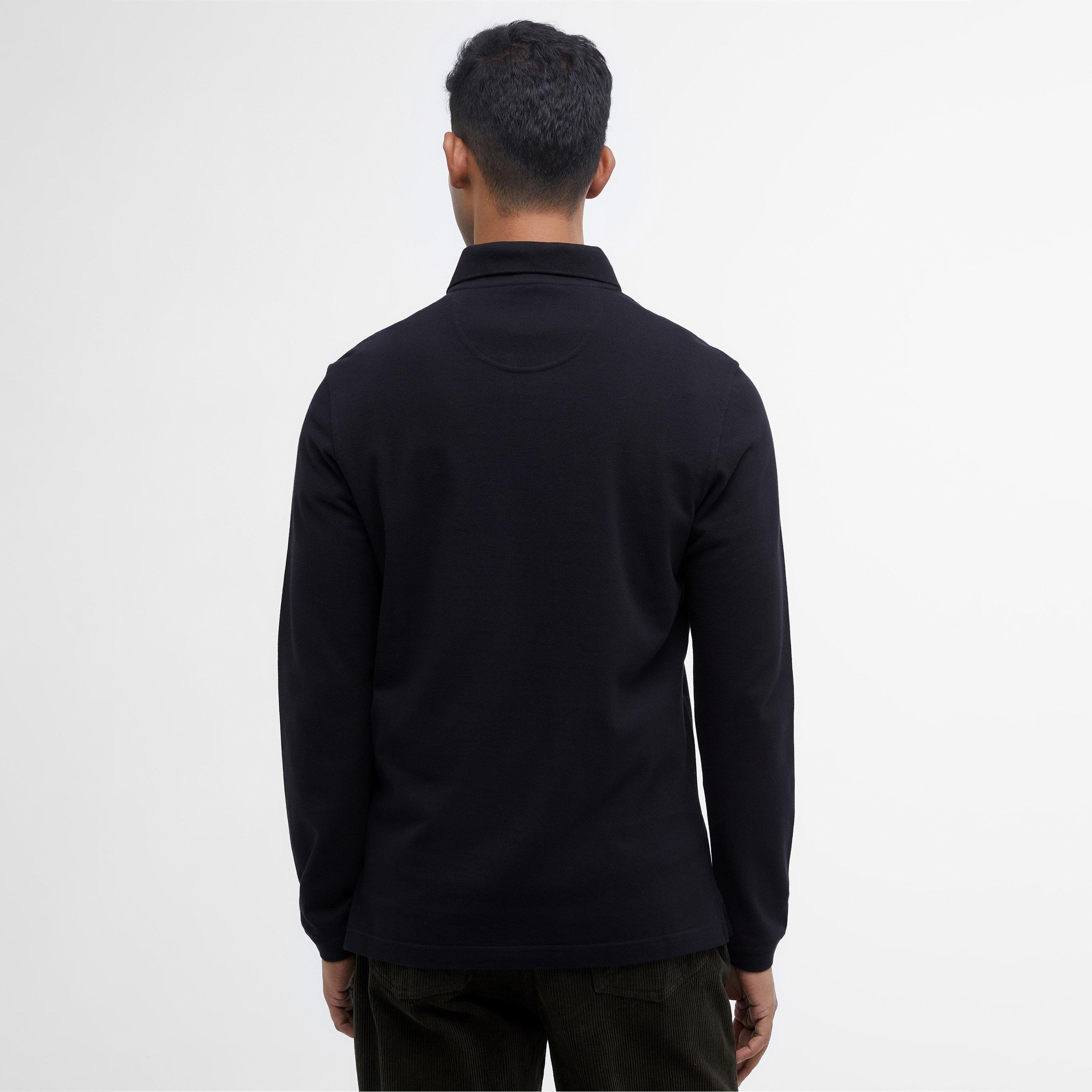Black BK31 - Barbour - Mens Essentials Long Sleeve Polo Shirt - 3