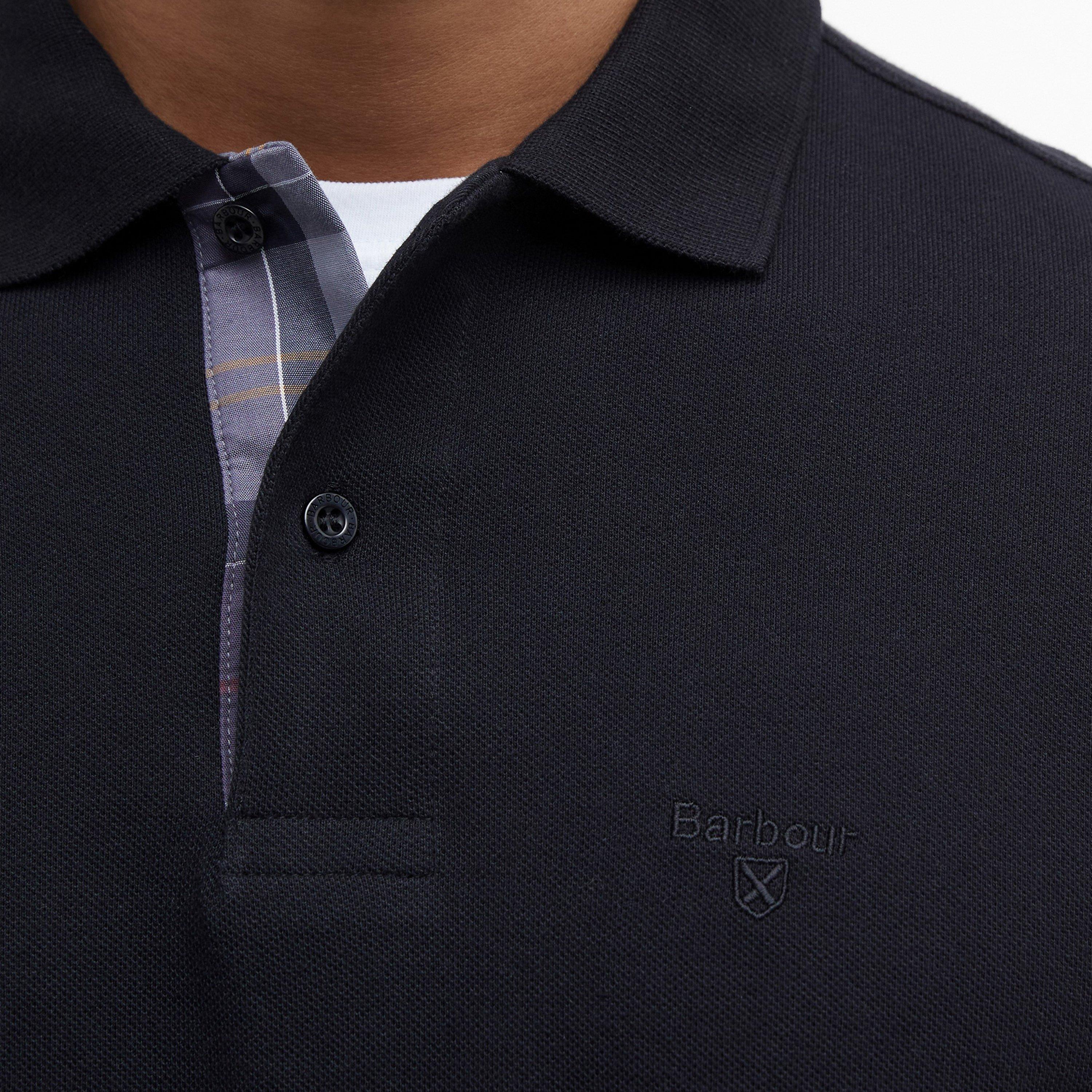 Black BK31 - Barbour - Mens Essentials Long Sleeve Polo Shirt - 5