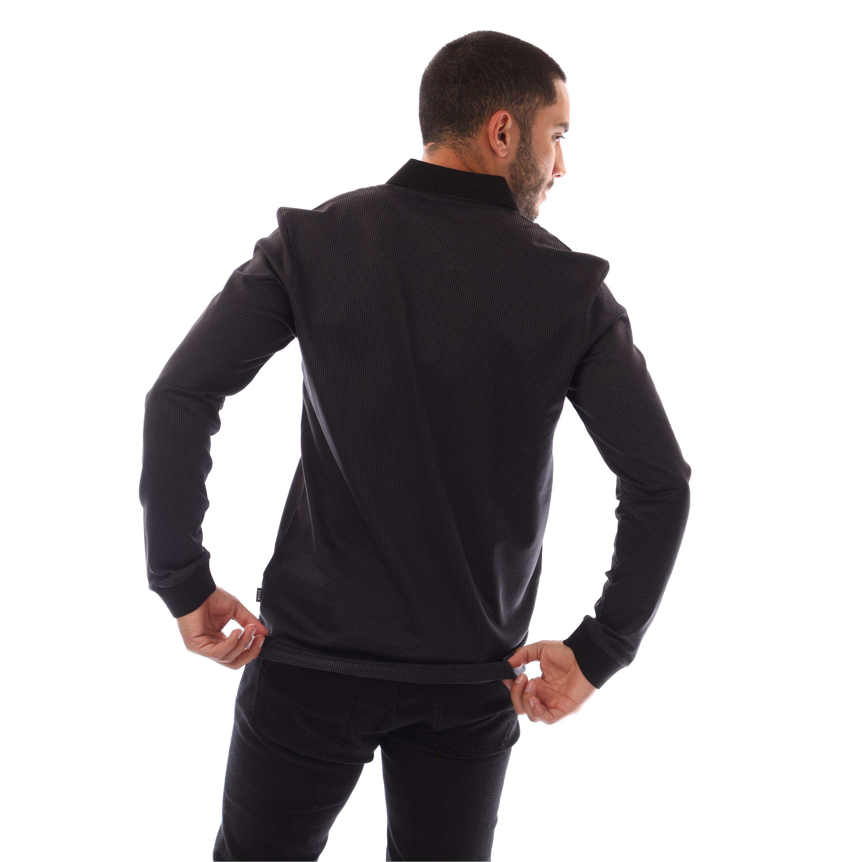 Black - Boss - H-Pado 431 Long-Sleeve Polo Shirt - 3