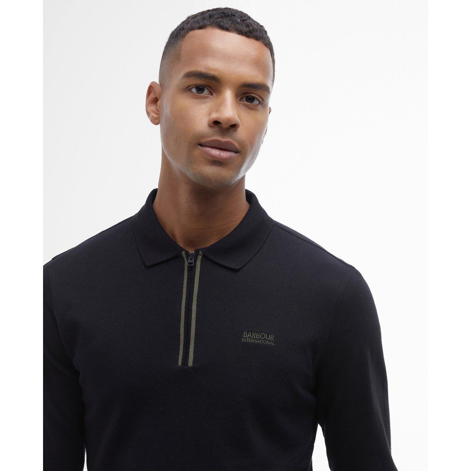 Black BK11 - Barbour International - Mens Marshall Polo Shirt - 4