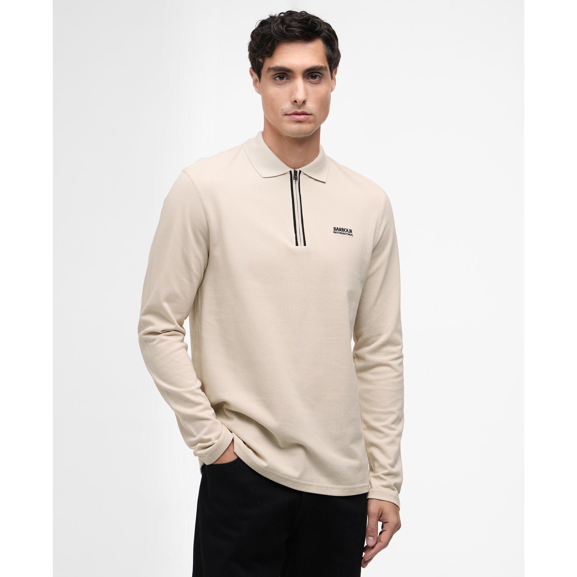 Mist BE12 - Barbour International - Mens Marshall Polo Shirt - 2