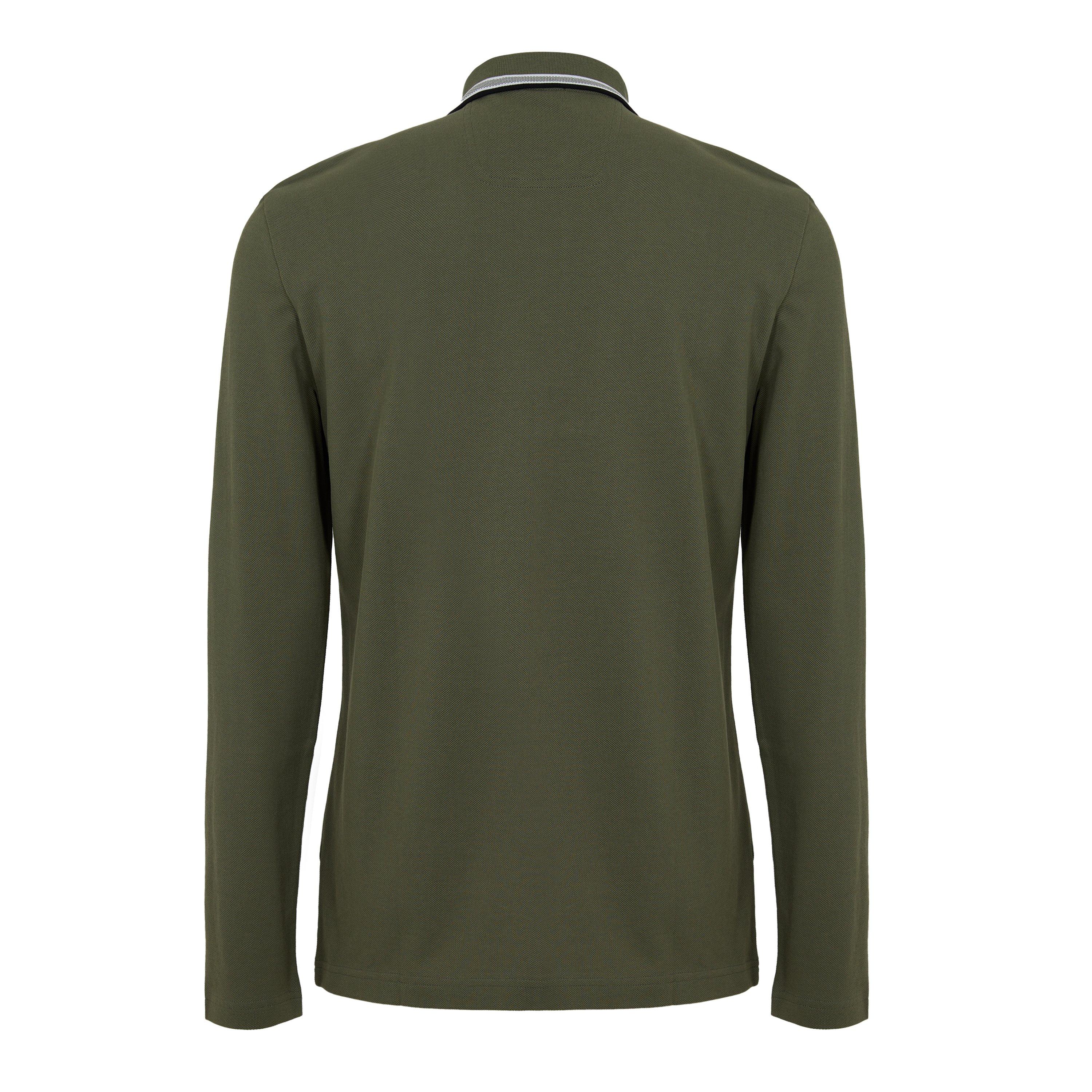 Dark Beige 257 - Boss - Mens BOSS GREEN Plisy Long Sleeve Polo Shirt with Logo Detail - 2