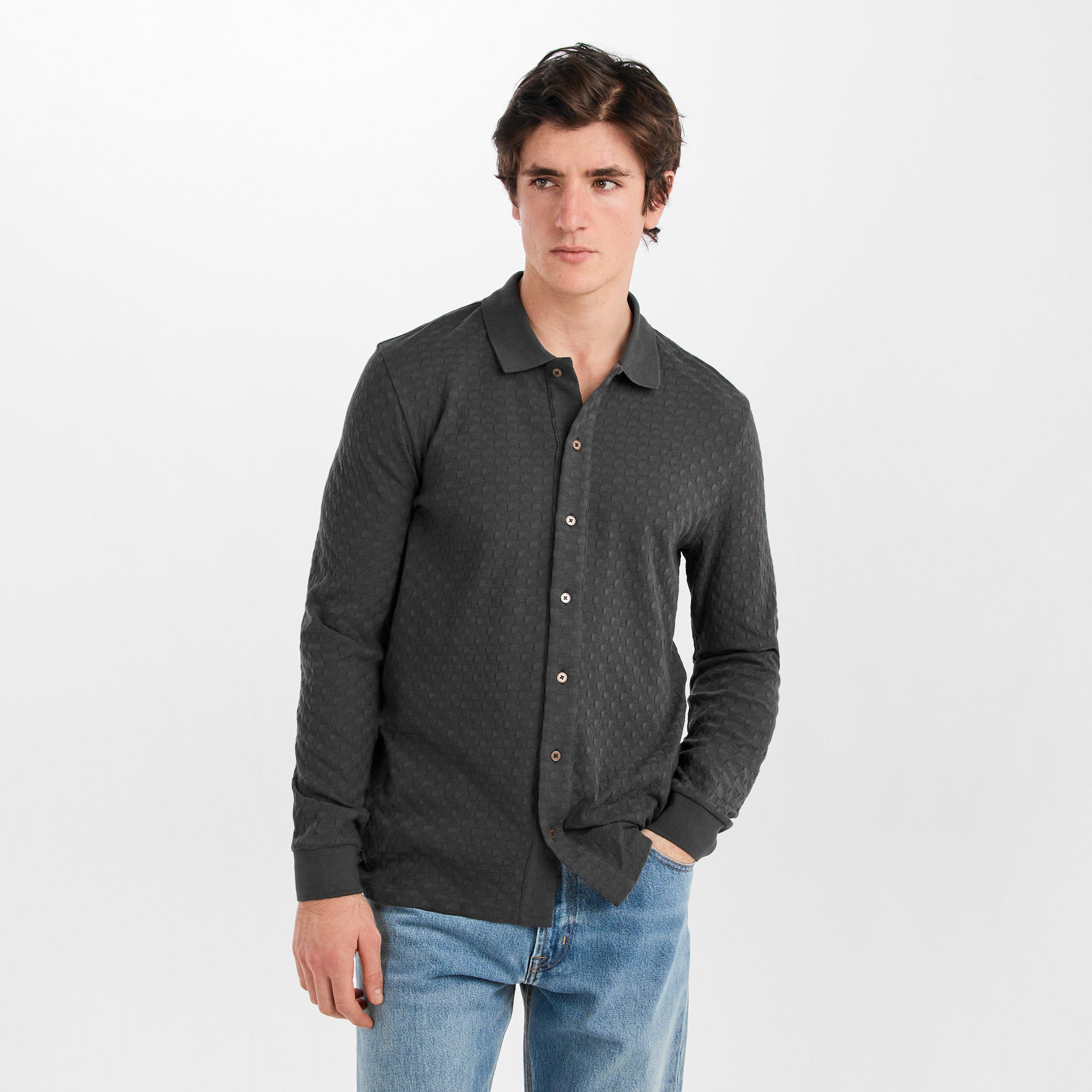 Grey 76 - PS Paul Smith - PS Bttn Waffle LS Sn61 - 3