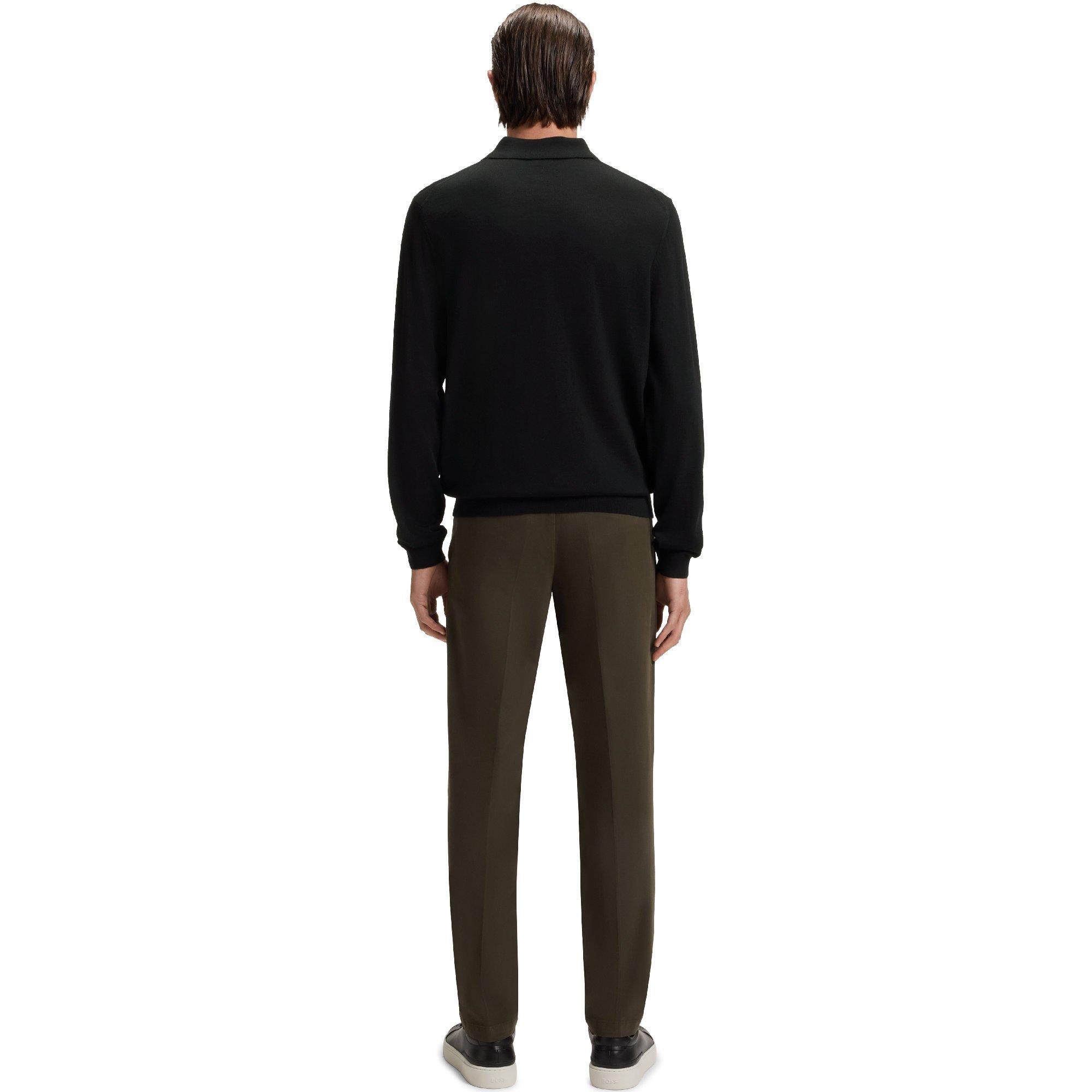 Black - Boss - Men's Lancione Long-Sleeve Polo - 2