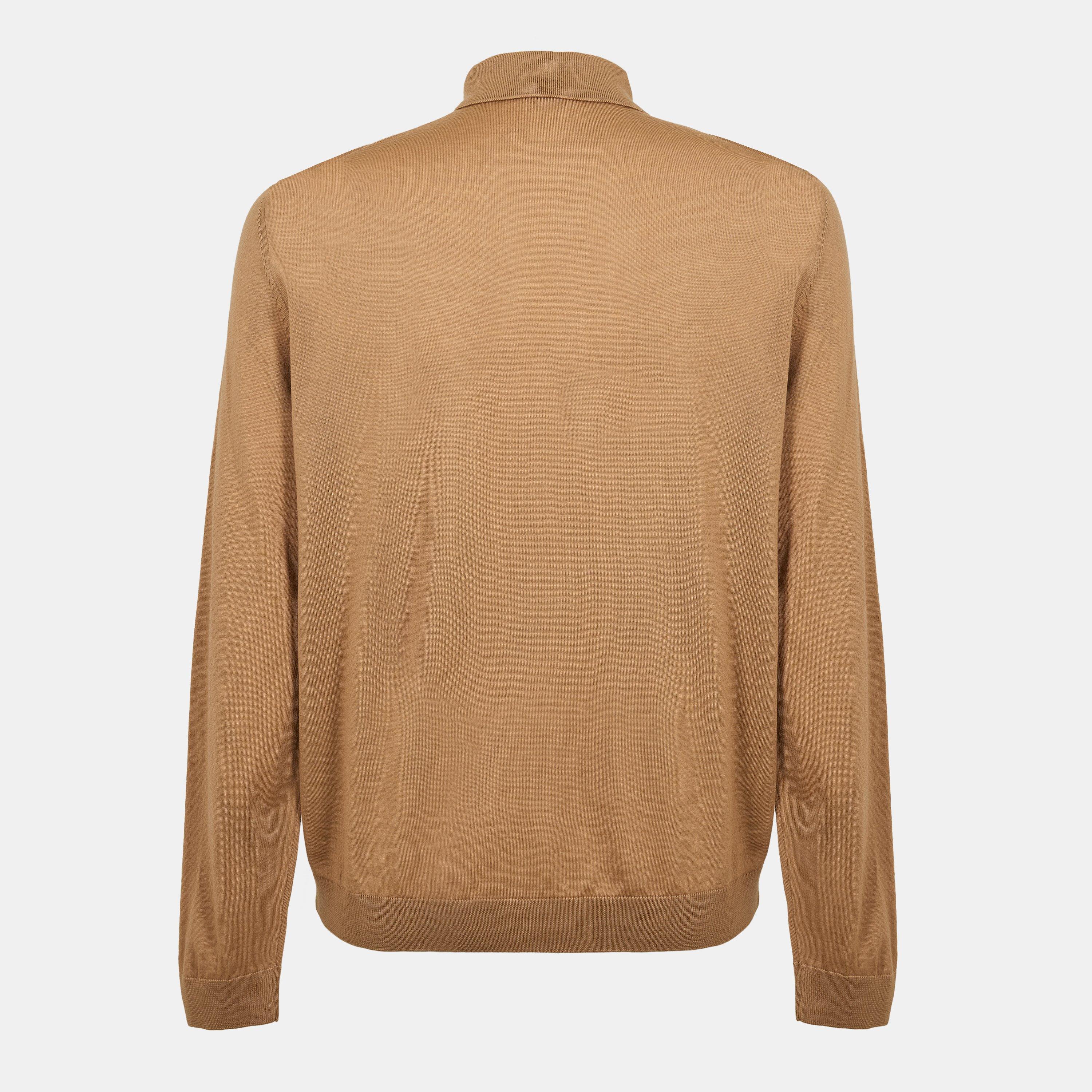 Medium Beige - Boss - Men's Lancione Long-Sleeve Polo - 2