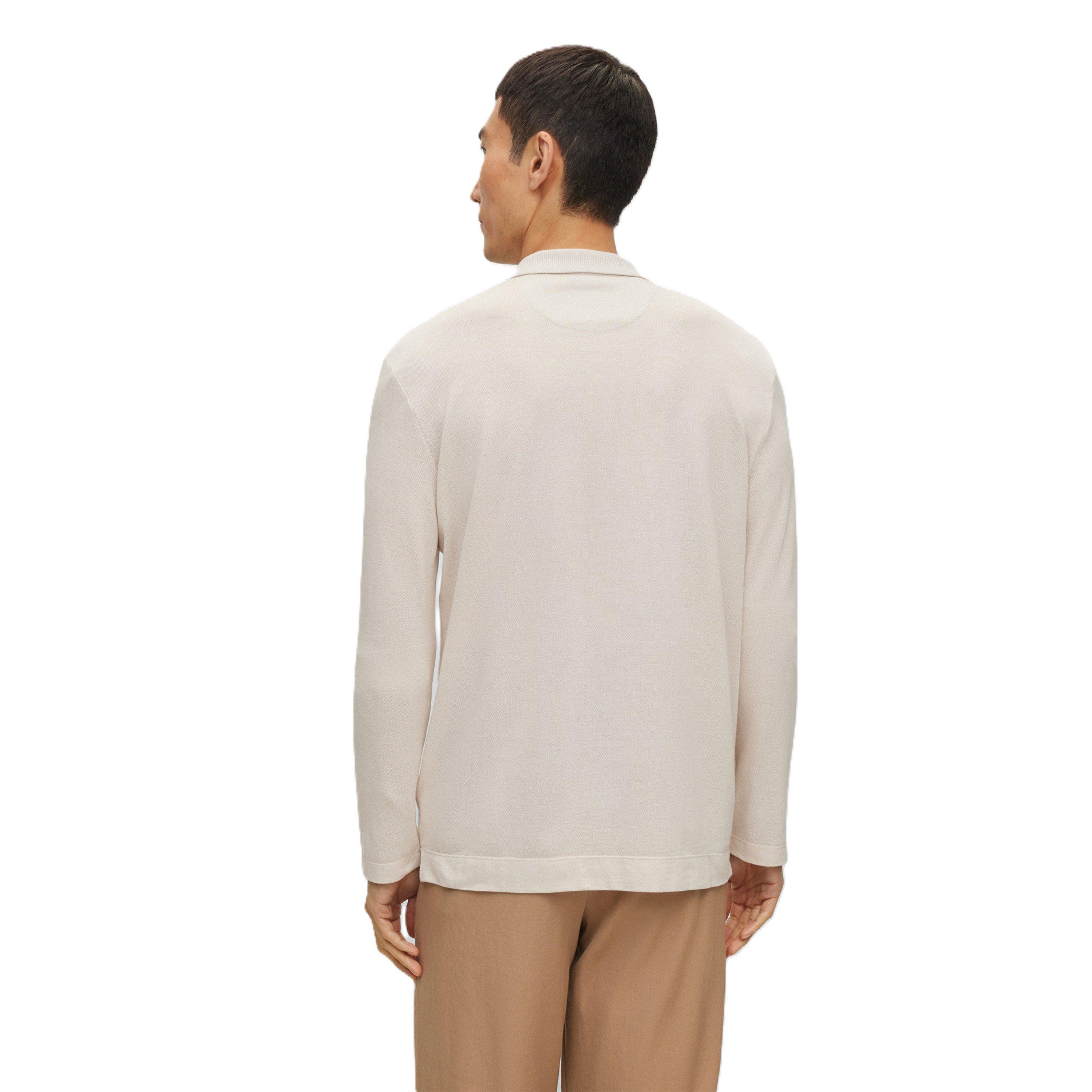 Light Beige - Boss - Men's Parker Long-Sleeve Polo Shirt - 2