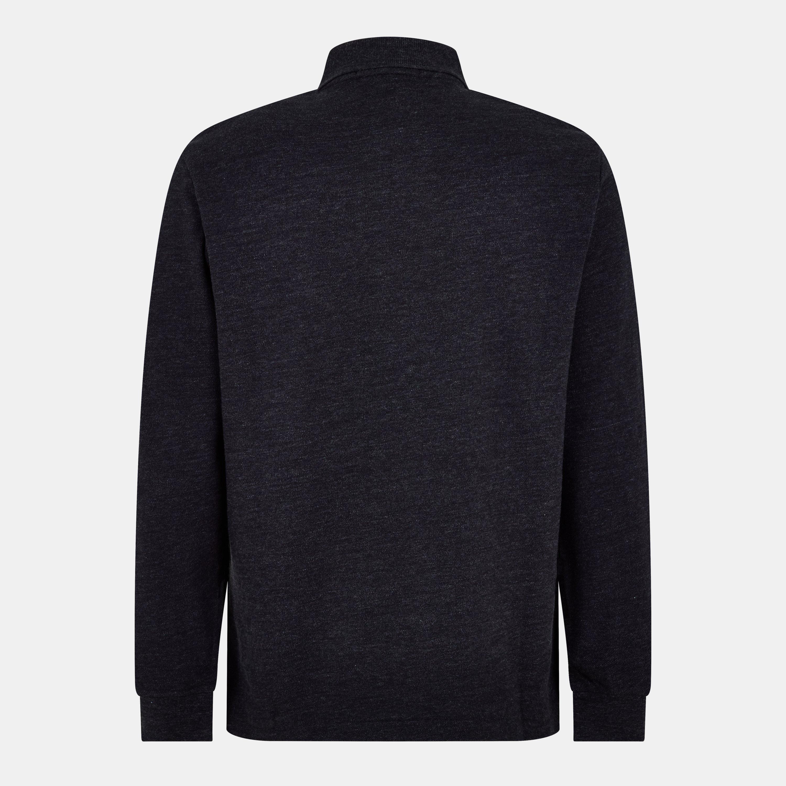 Black Marl - Ralph Lauren - Men's Long Sleeve Polo Shirt - 2