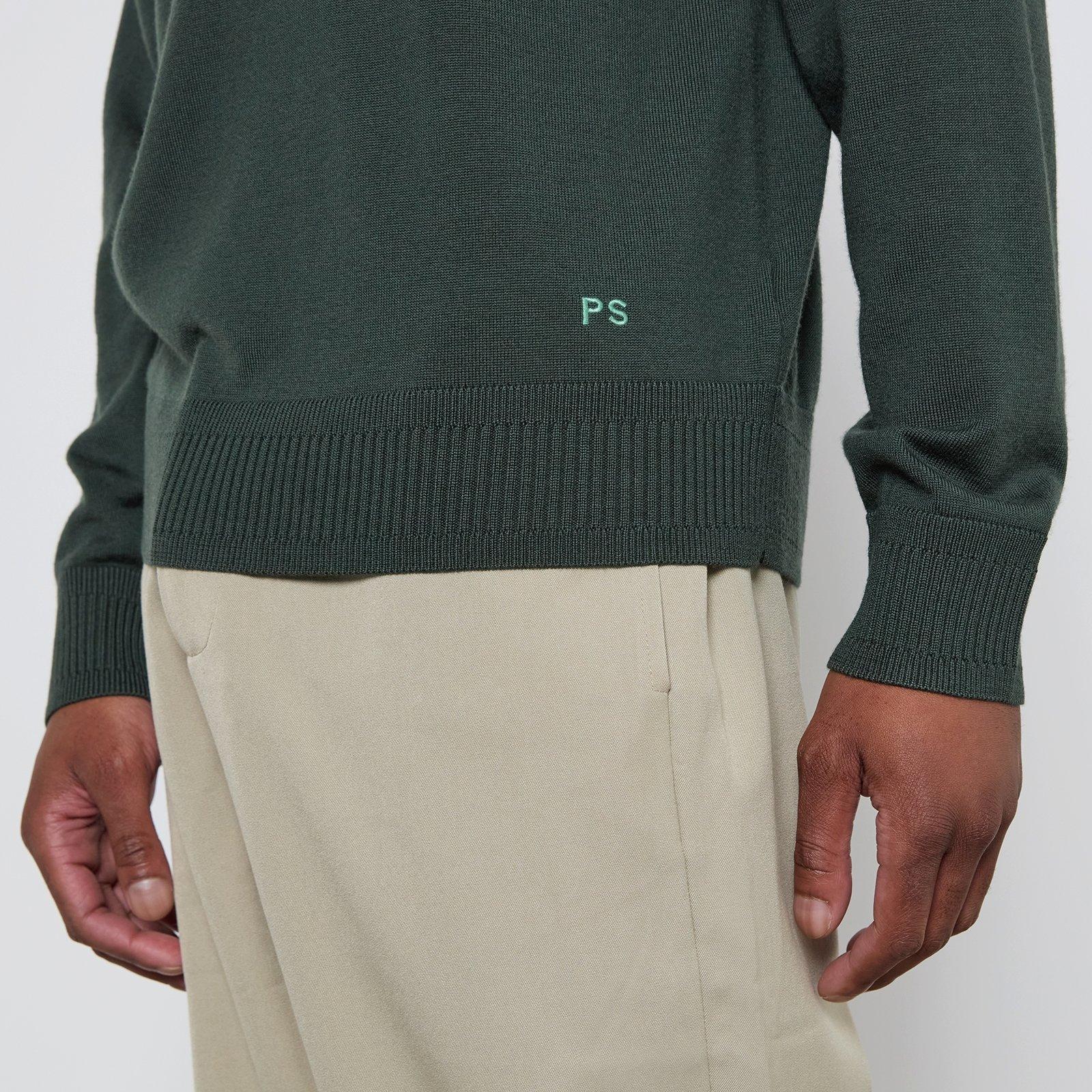Green - PS Paul Smith - PS Stripe L/S Polo Sn99 - 3