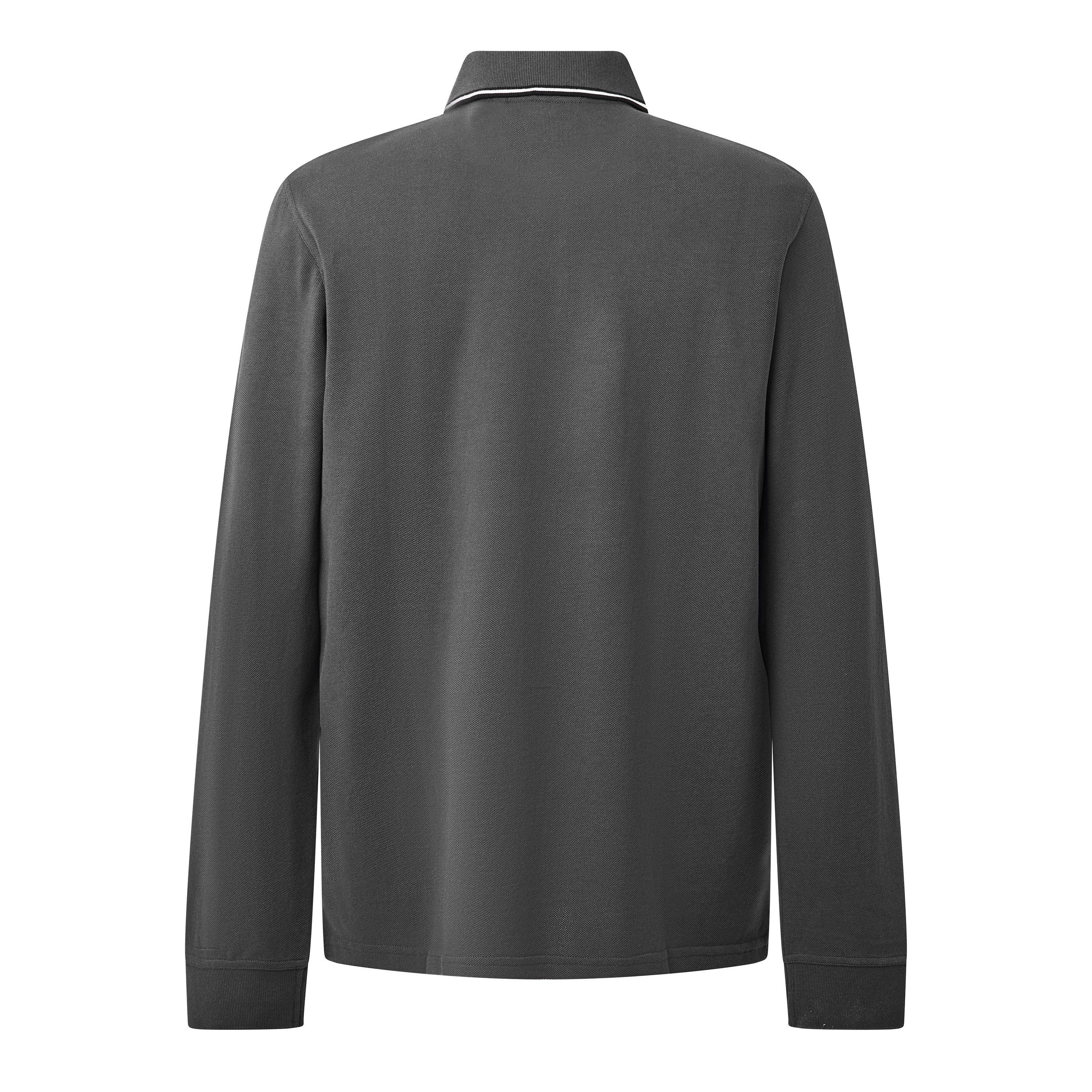 Asphalt CH52 - Barbour International - Men's Evan Tip Cotton Long-Sleeve Polo Shirt - 2