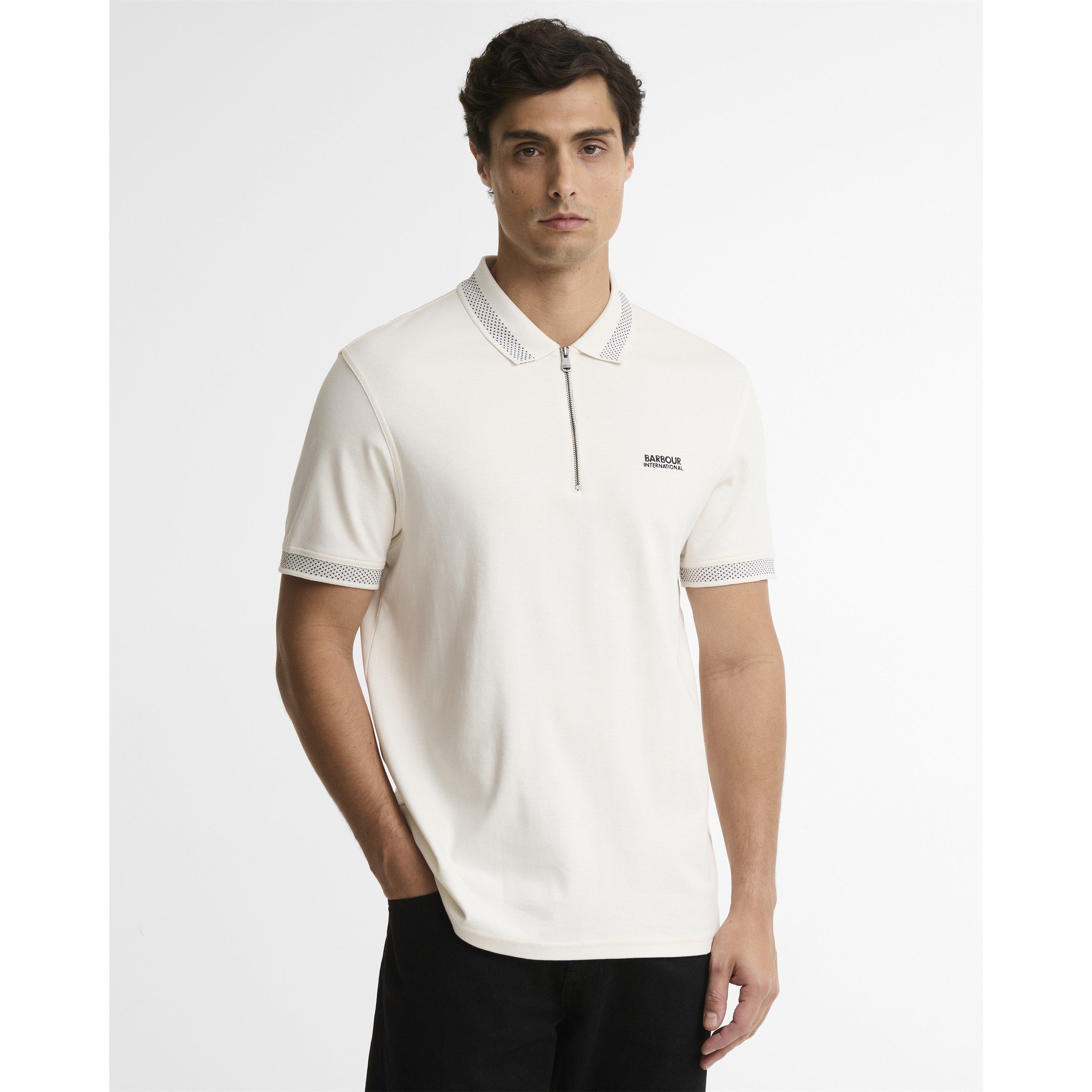 Whspr Wht WH32 - Barbour International - Men's Owts Cotton Short-Sleeve Polo Shirt - 3
