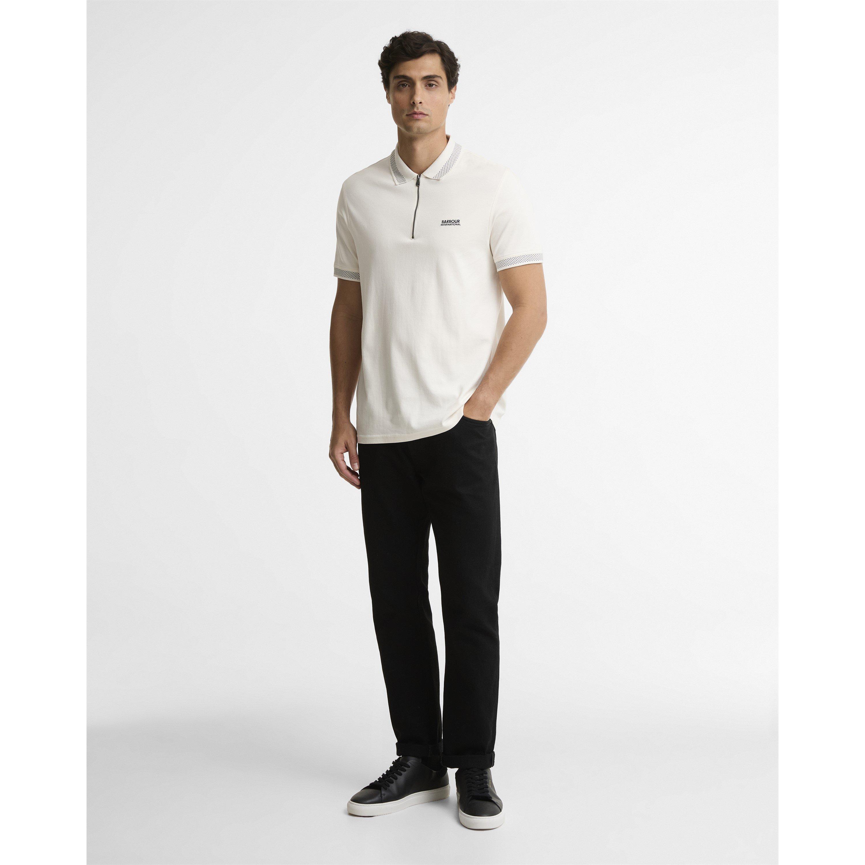 Whspr Wht WH32 - Barbour International - Men's Owts Cotton Short-Sleeve Polo Shirt - 7