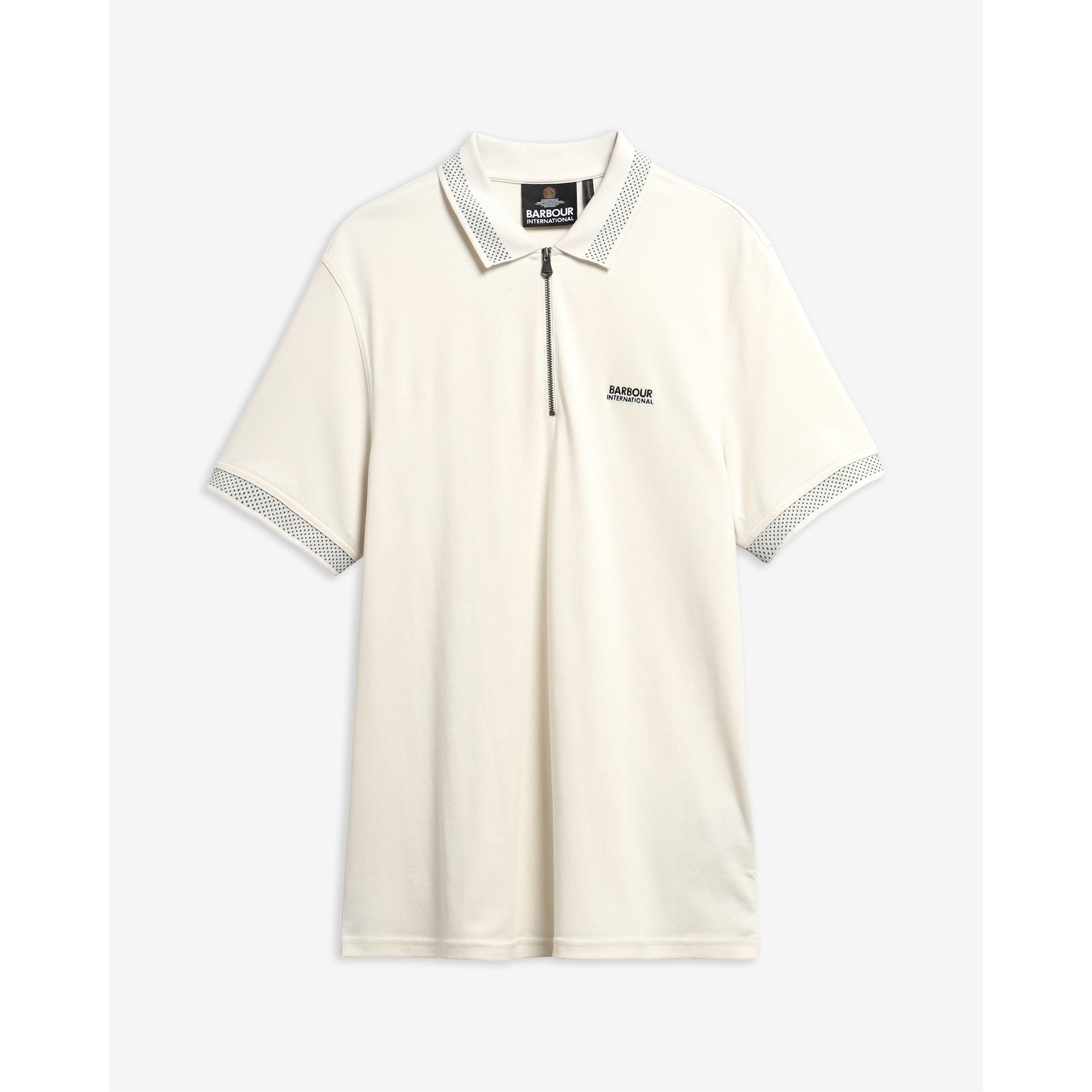 Whspr Wht WH32 - Barbour International - Men's Owts Cotton Short-Sleeve Polo Shirt - 10