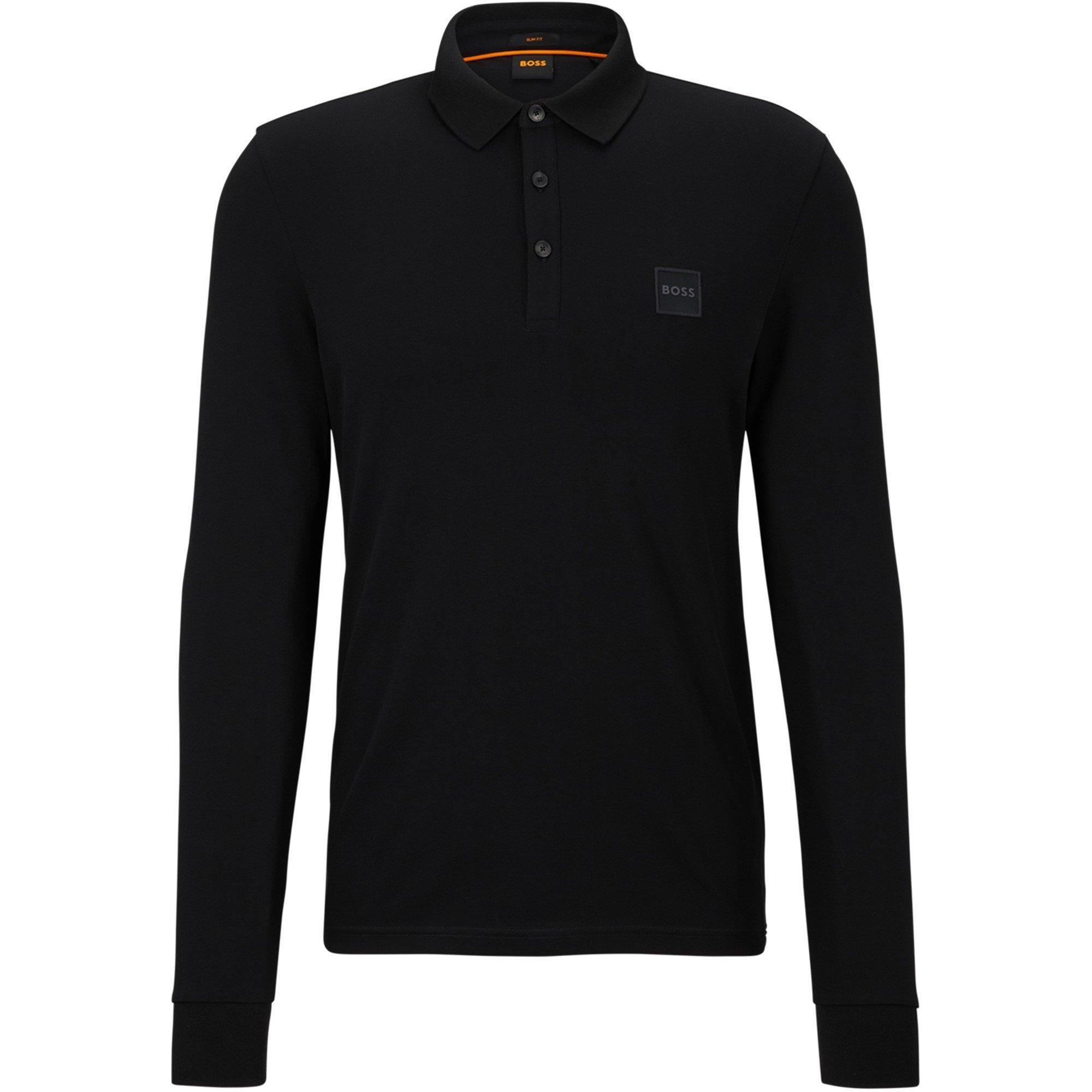 Black 001 - Boss - Men's Passerby Slim Fit Stretch Cotton Polo Shirt - 6