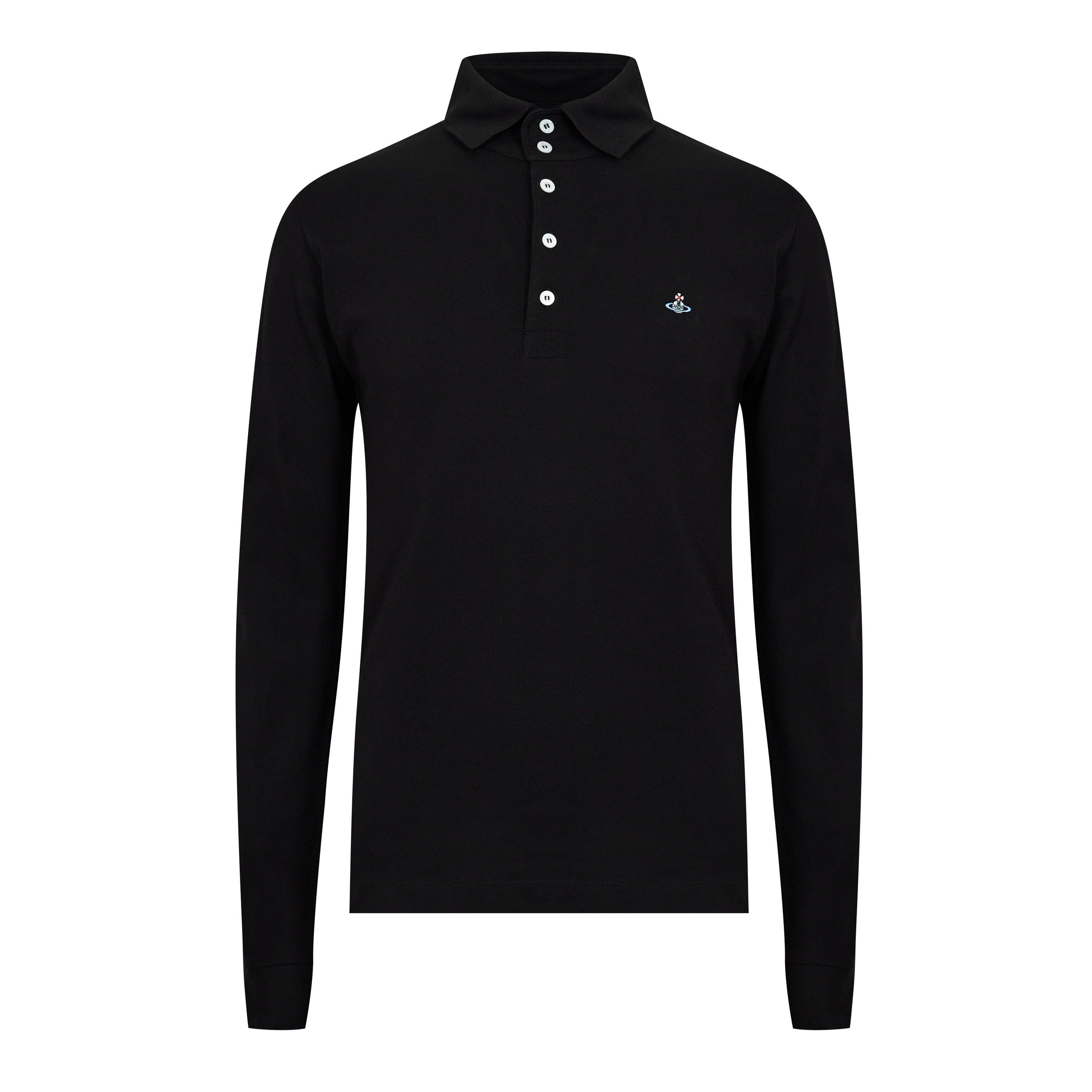Black - Vivienne Westwood - Men's Plain Cotton Polo Shirt - 1