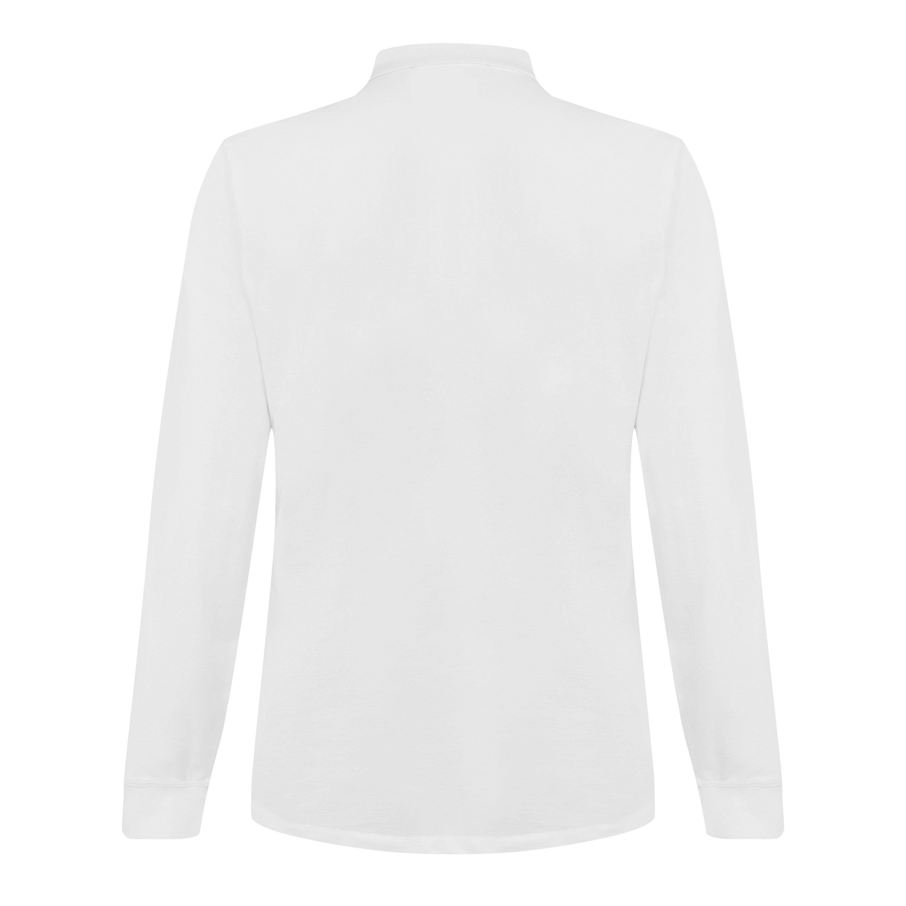 Gauze White 103 - CP Company - Men's Long Sleeve Polo Shirt - 8