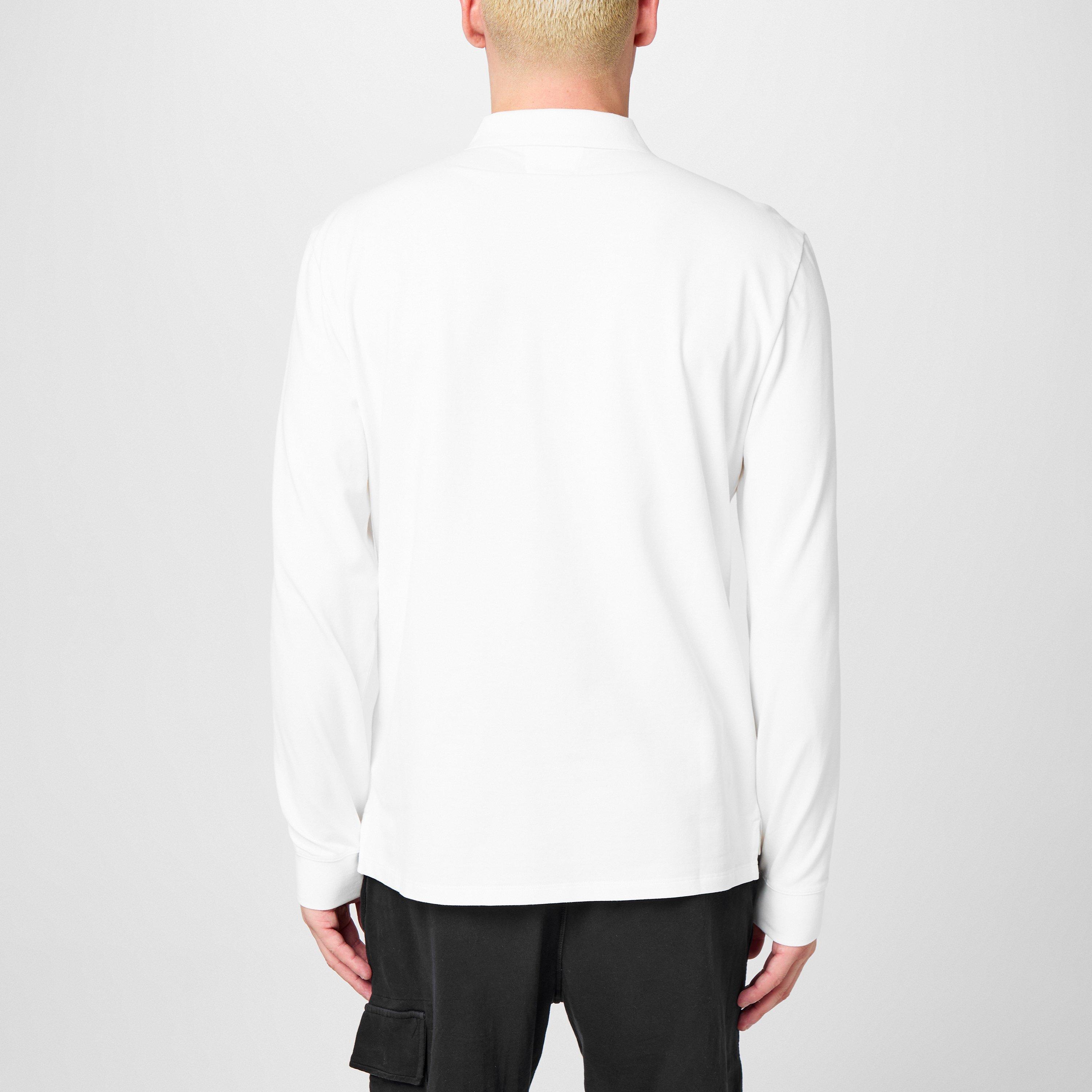 Gauze White 103 - CP Company - Men's Long Sleeve Polo Shirt - 4