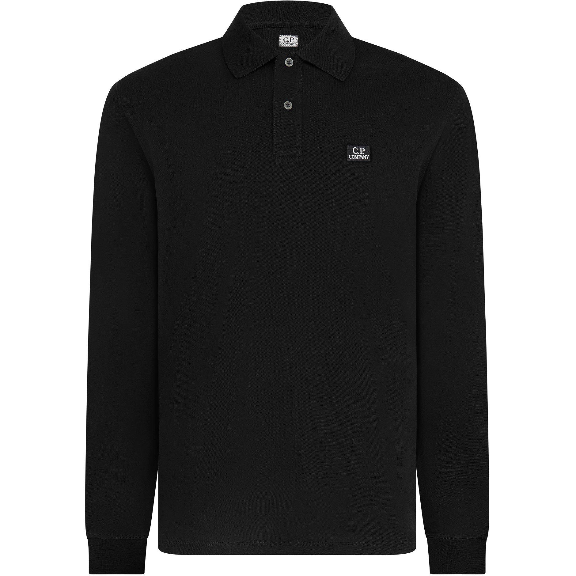 Black 999 - CP Company - Men's Long Sleeve Polo Shirt - 7