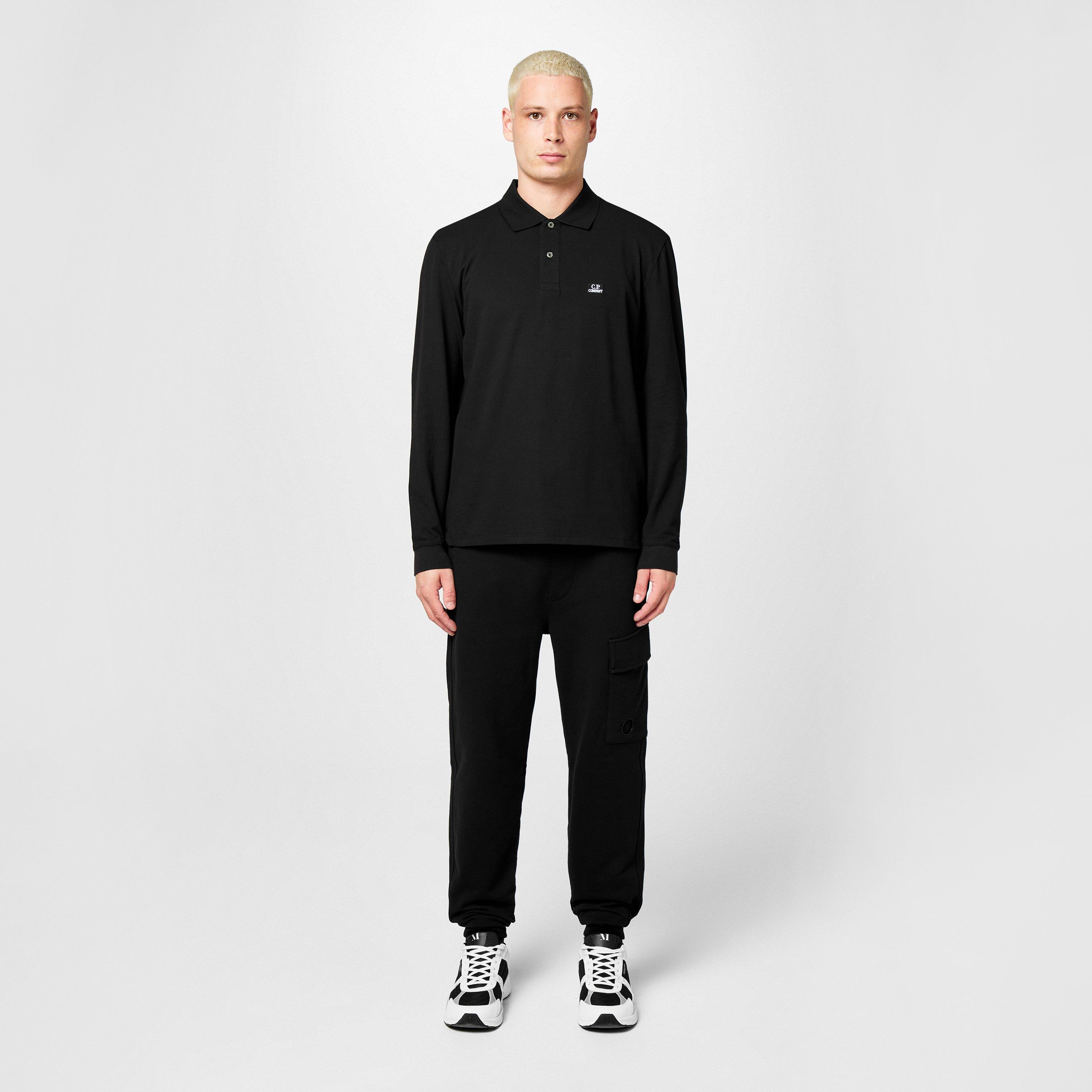 Black 999 - CP Company - Men's Long Sleeve Polo Shirt - 6