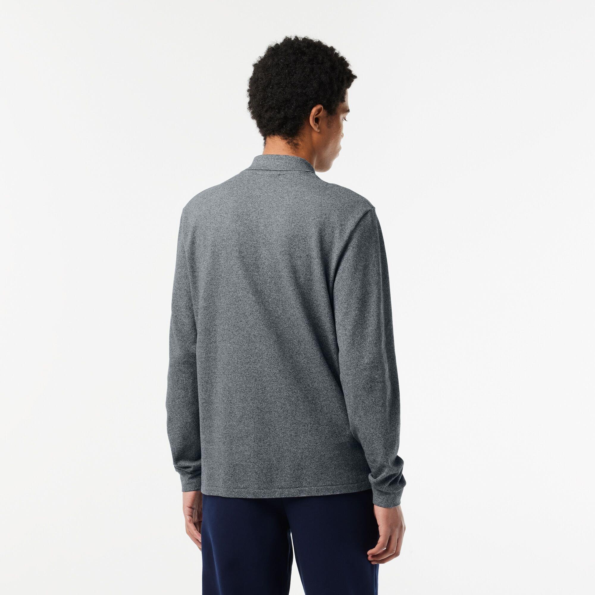 Eclipse Jaspe - Lacoste - Lacoste Crocodile Long Sleeve Polo Shirt Mens - 3