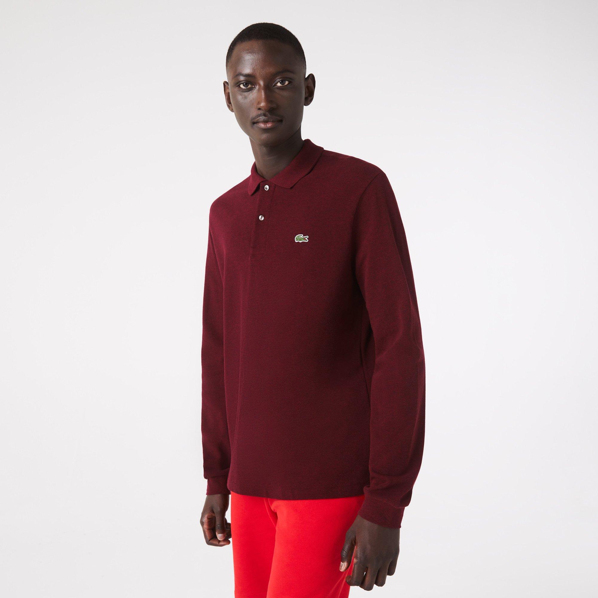 Polo Lacoste Manche Longue Rouge Polo Lacoste, Femme Rouge Manches - Main Image