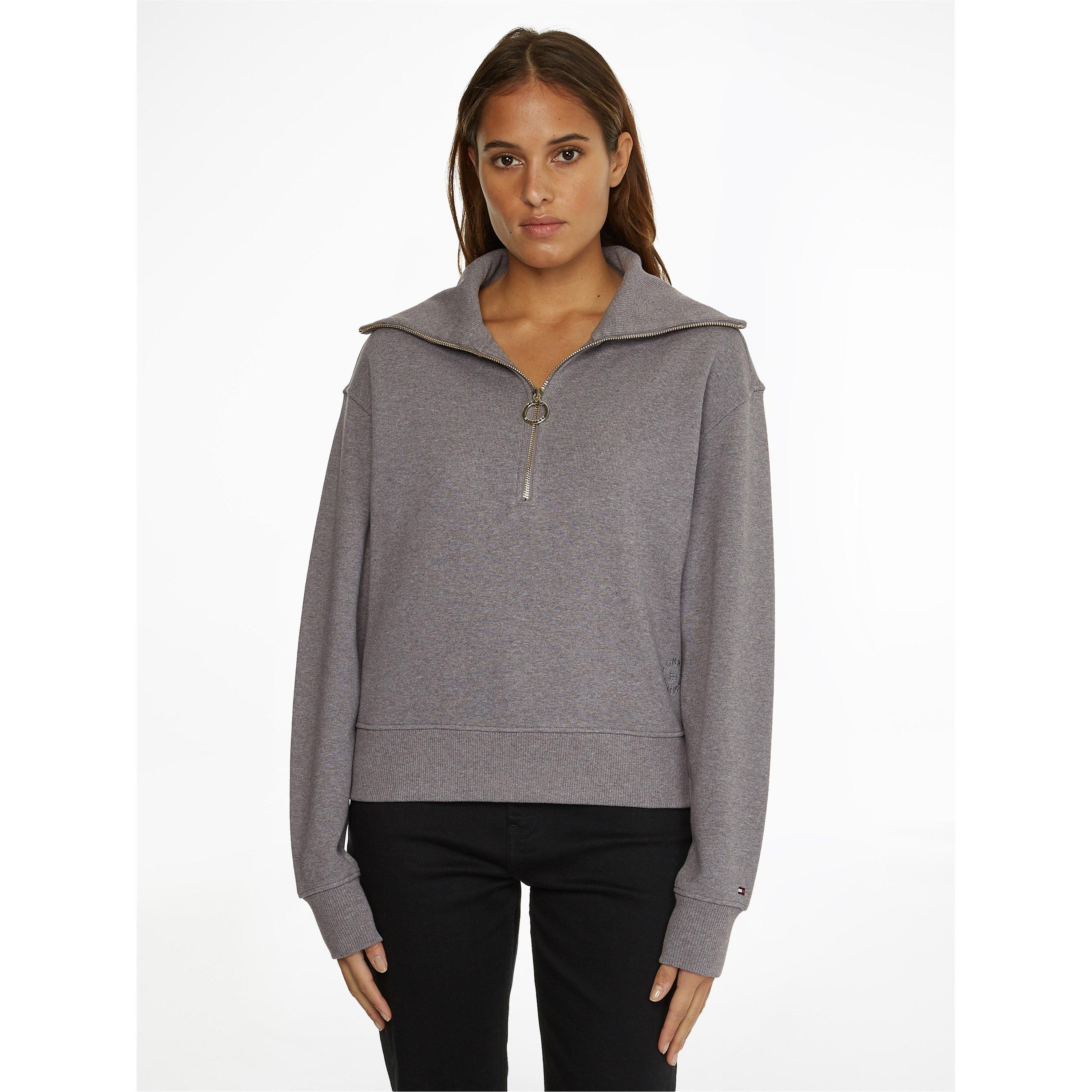 Srednje siva heather - Tommy Hilfiger - Zip Collar Sweatshirt - 2