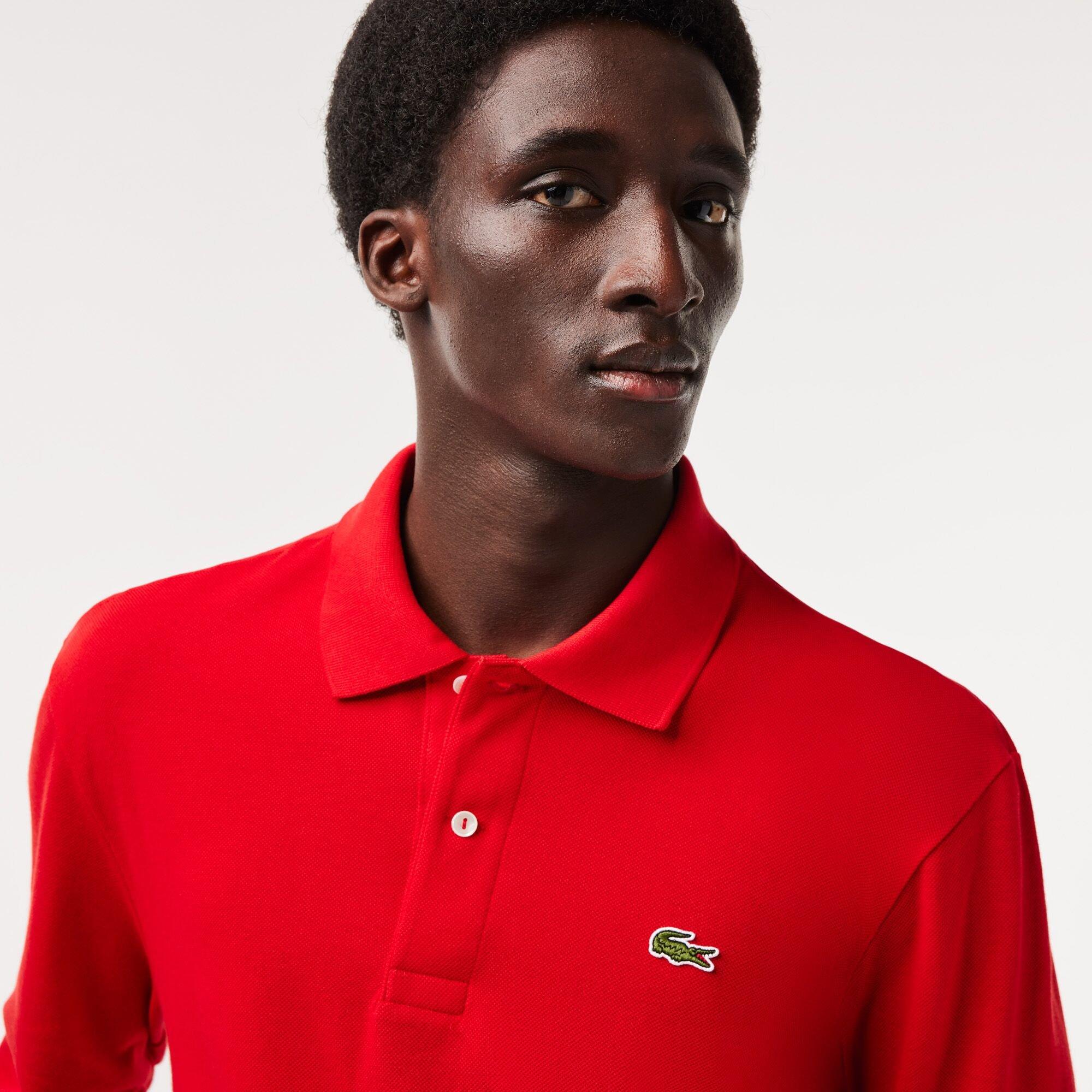 Red - Lacoste - LACOSTE LONG SLEEVE POLO - 2