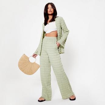 I Saw It First ISAWITFIRST Textured Wide Leg Trousers Co-Ord