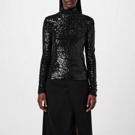 Polo Ralph Lauren Sequinned Mesh Roll Neck