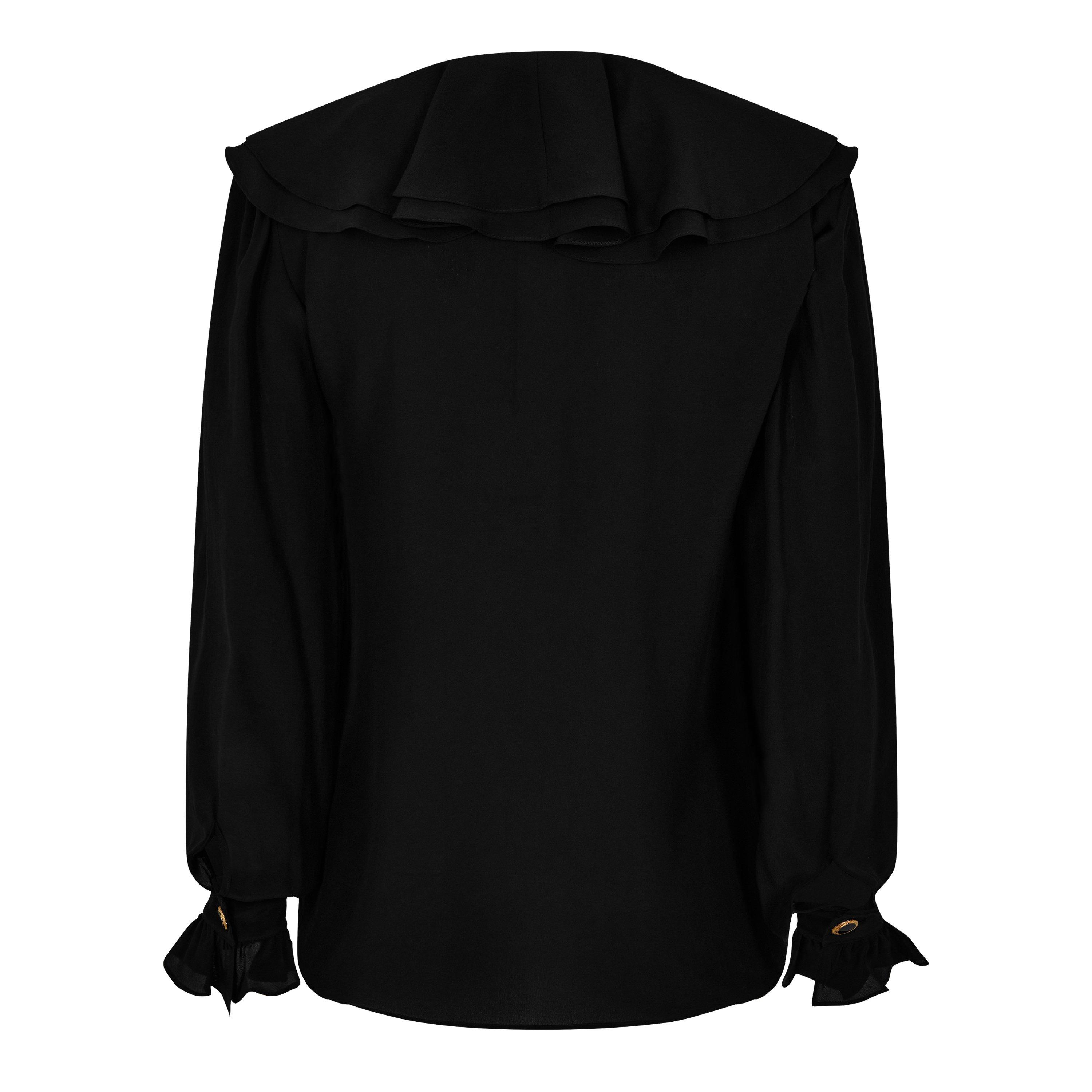 Black - Alessandra Rich - Women's Long-Sleeve Silk Blouse - 6