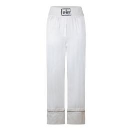 Off White Satin Pj Trousers