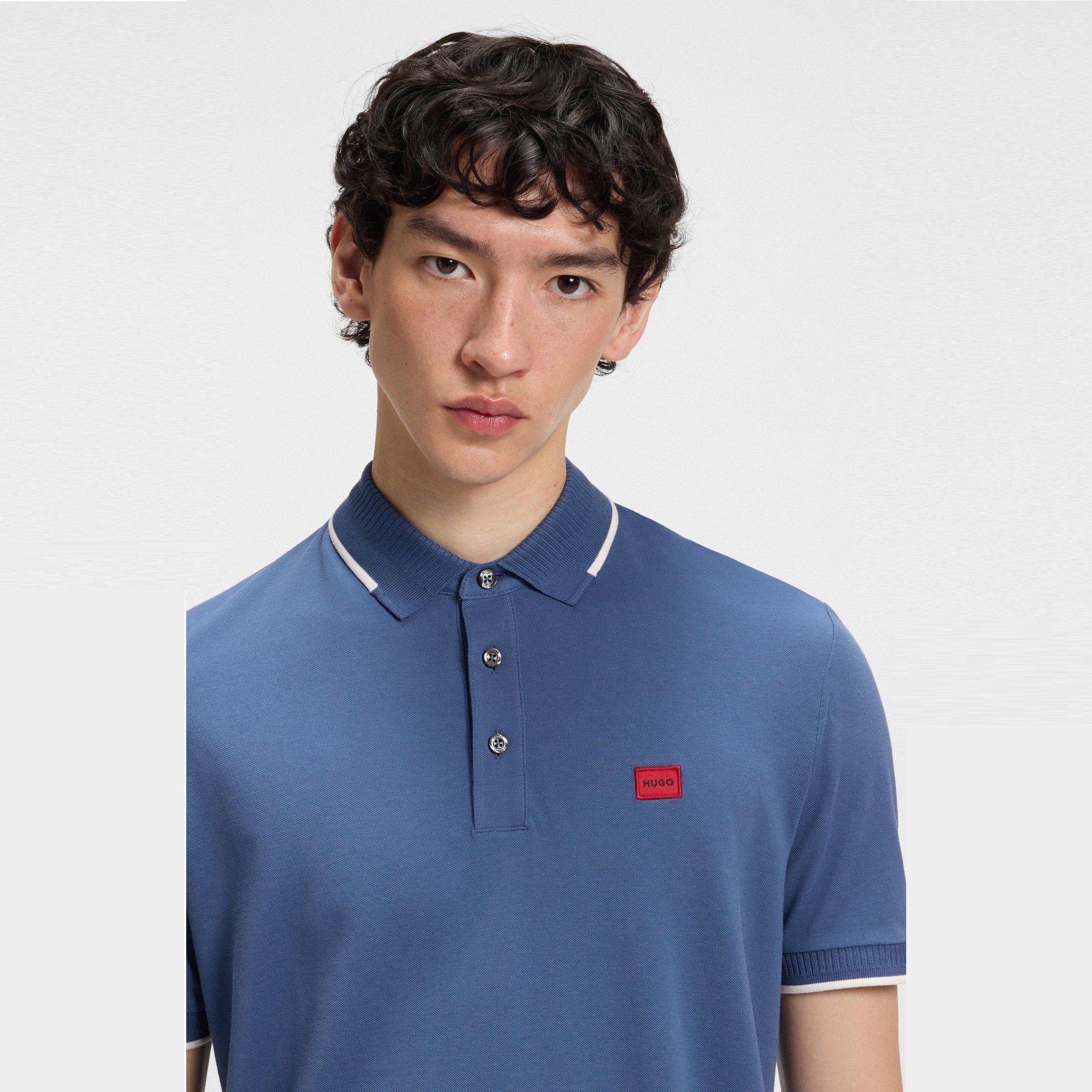 Medium Blue - Hugo - Men's Short-Sleeve Polo Shirt - 4