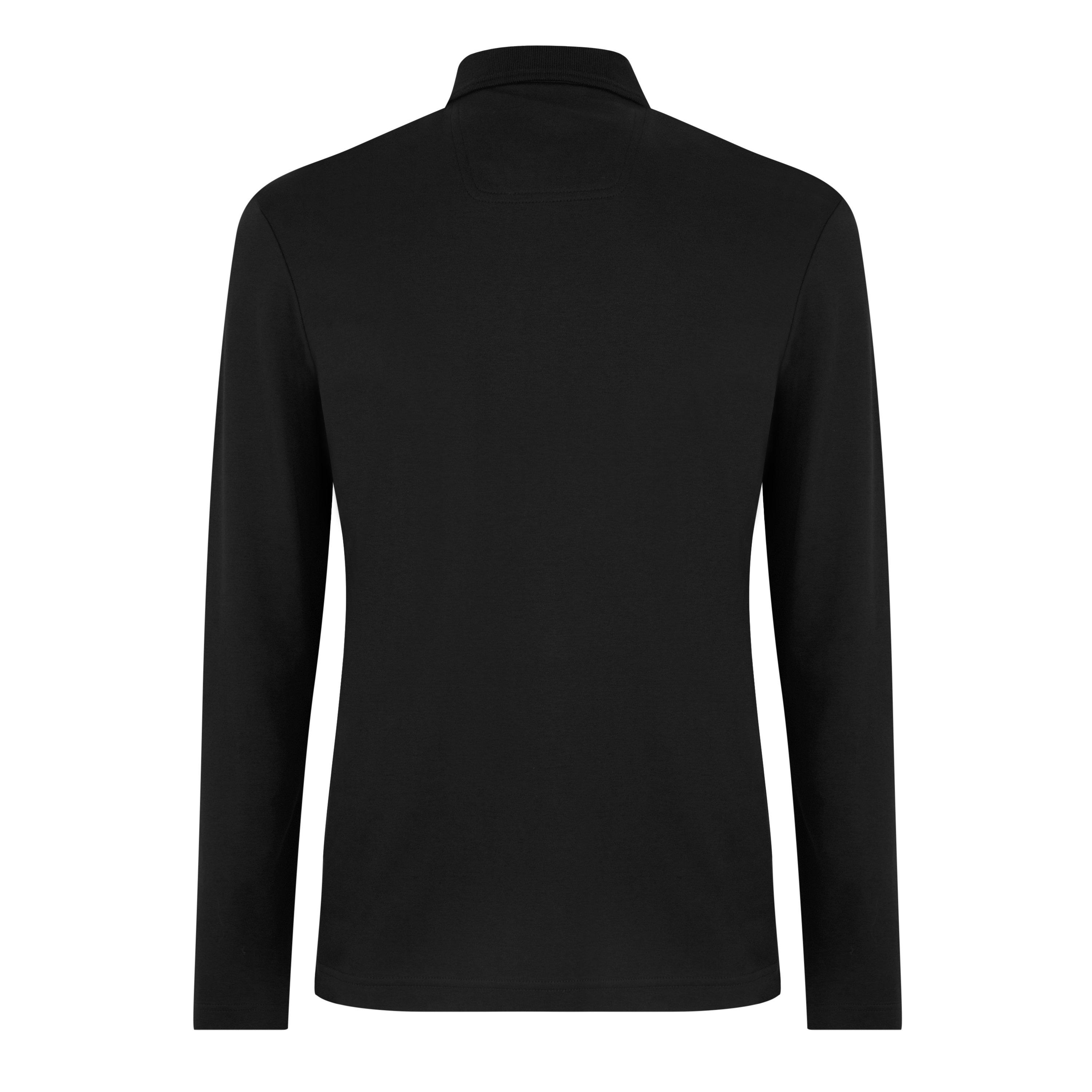 Black 001 - Boss - Men's Pirol Long-Sleeve Polo Shirt, Timeless Design - 8