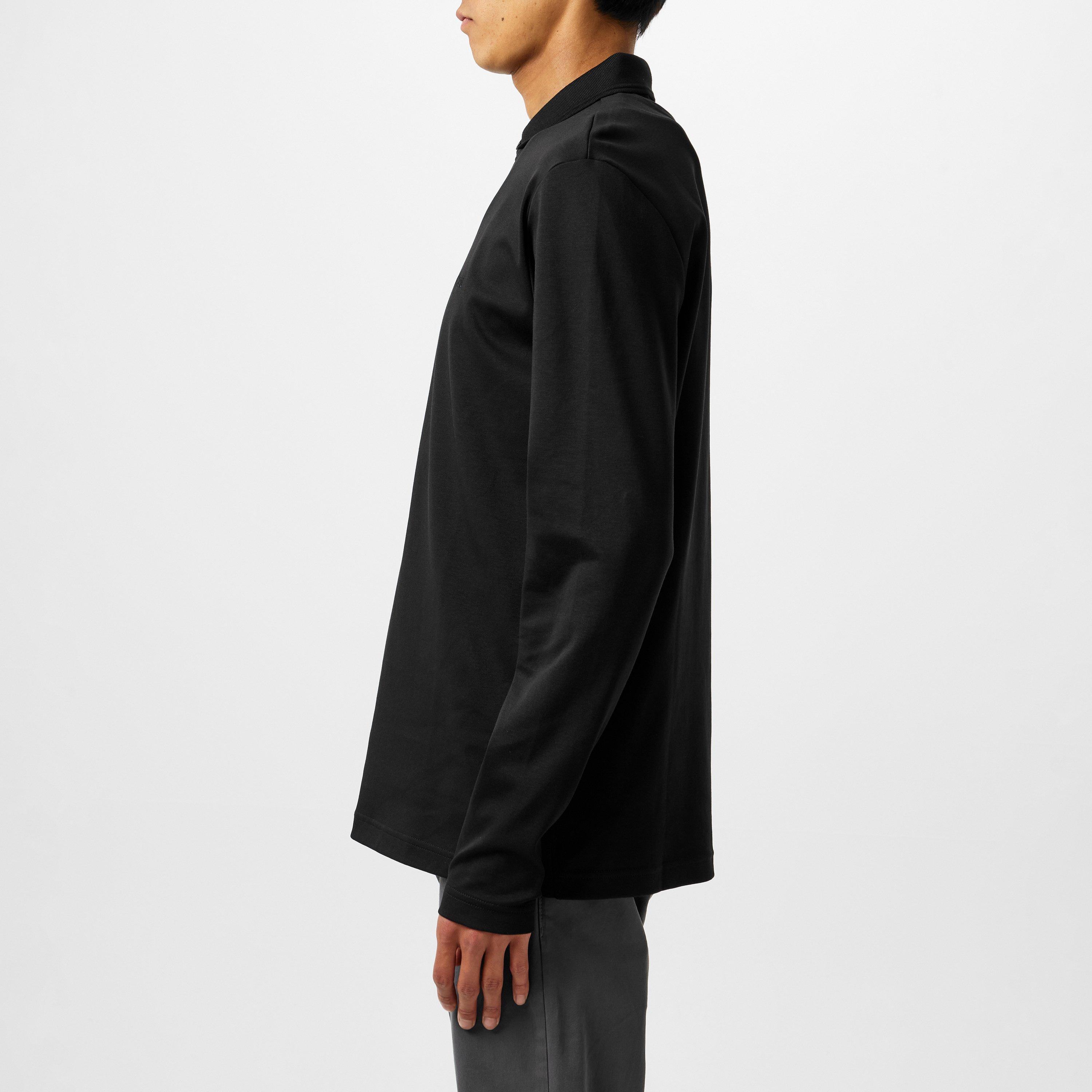 Black 001 - Boss - Men's Pirol Long-Sleeve Polo Shirt, Timeless Design - 6