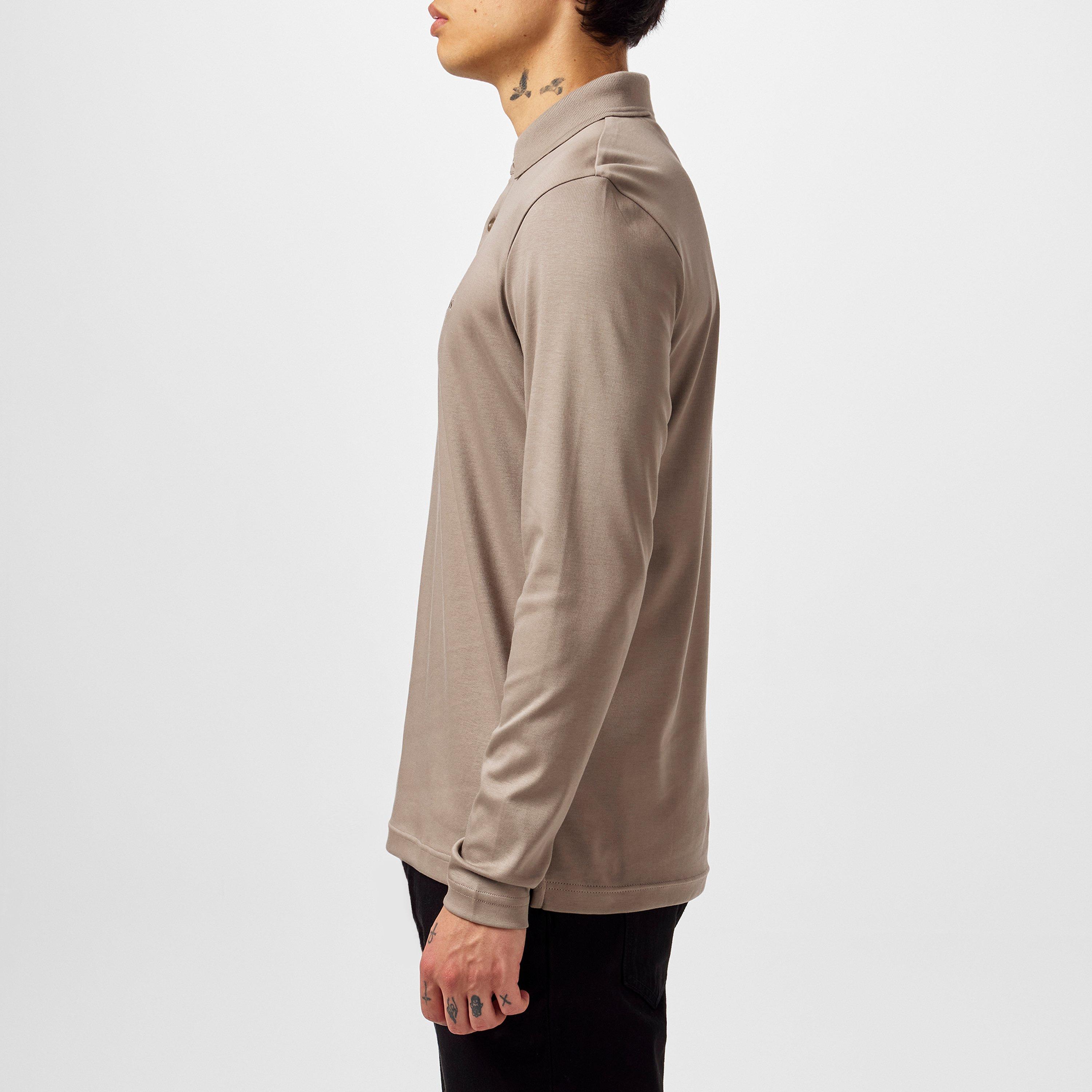 Taupe 334 - Boss - Men's Pirol Long-Sleeve Polo Shirt, Timeless Design - 6